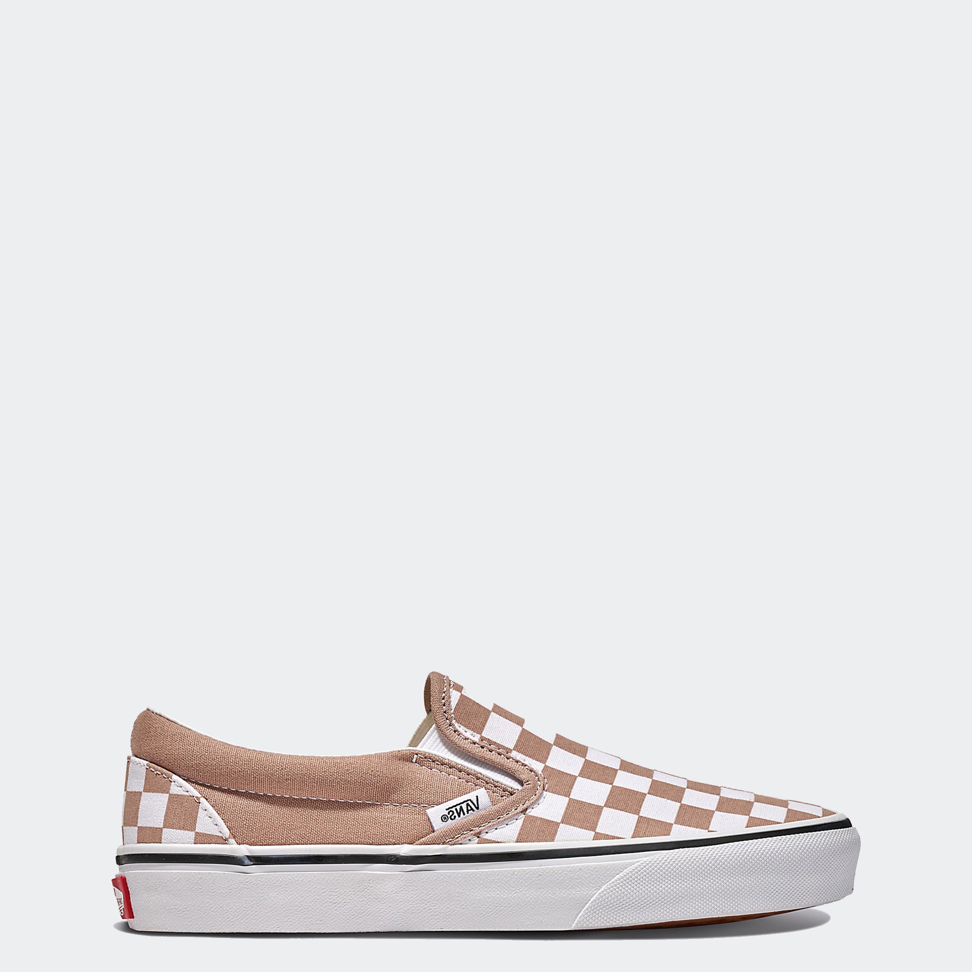 Unisex Vans Classic Slip-On Checkerboard Shoes Warm Taupe Brown