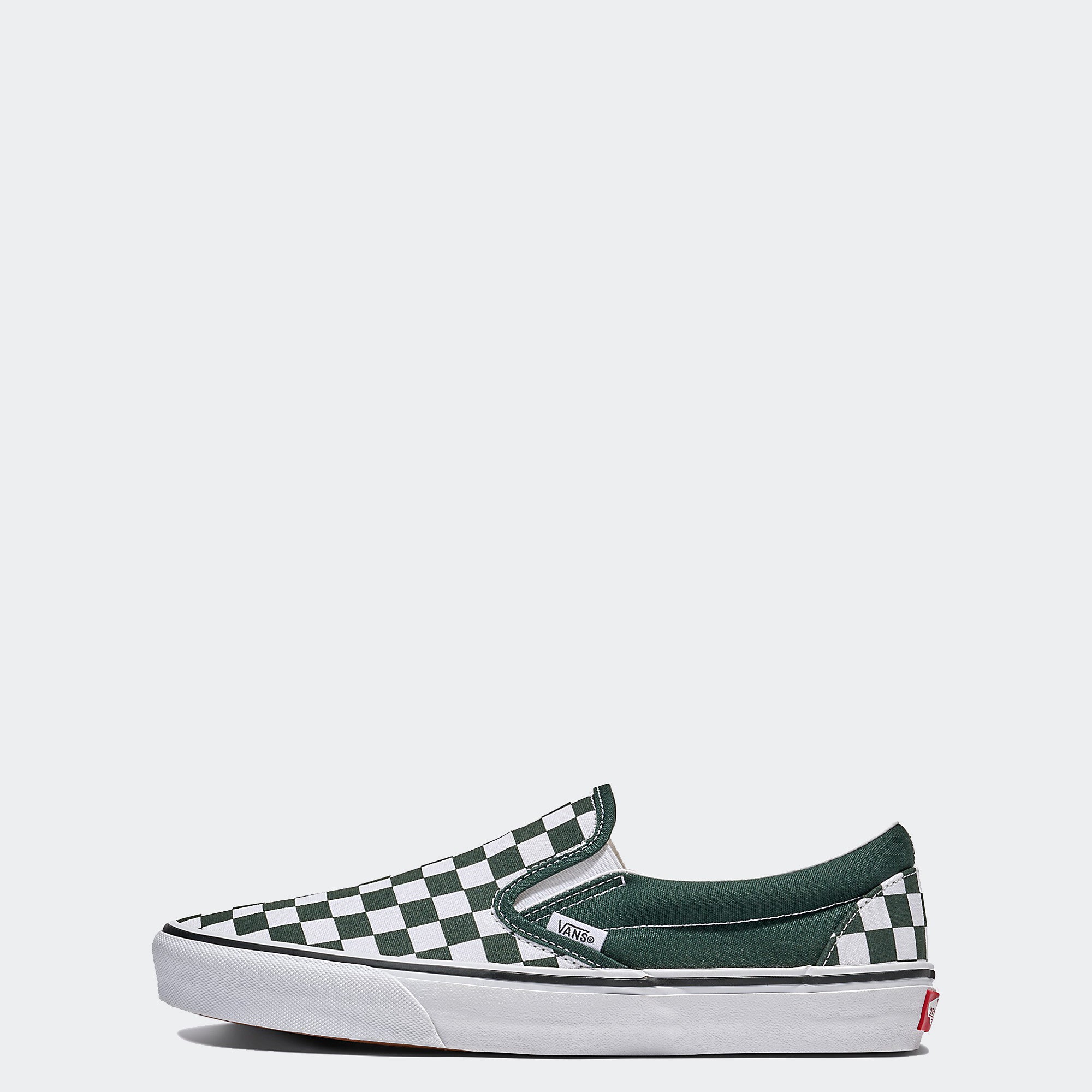 Unisex Vans Classic Slip-On Checkerboard Shoes Scarab Green