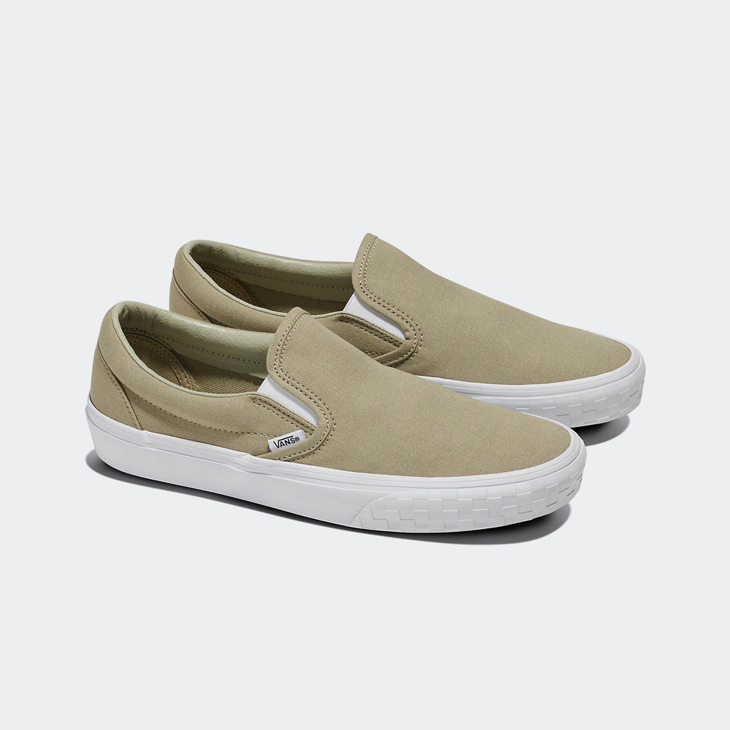 Unisex Vans Classic Slip-On Shoes Bumper Khaki