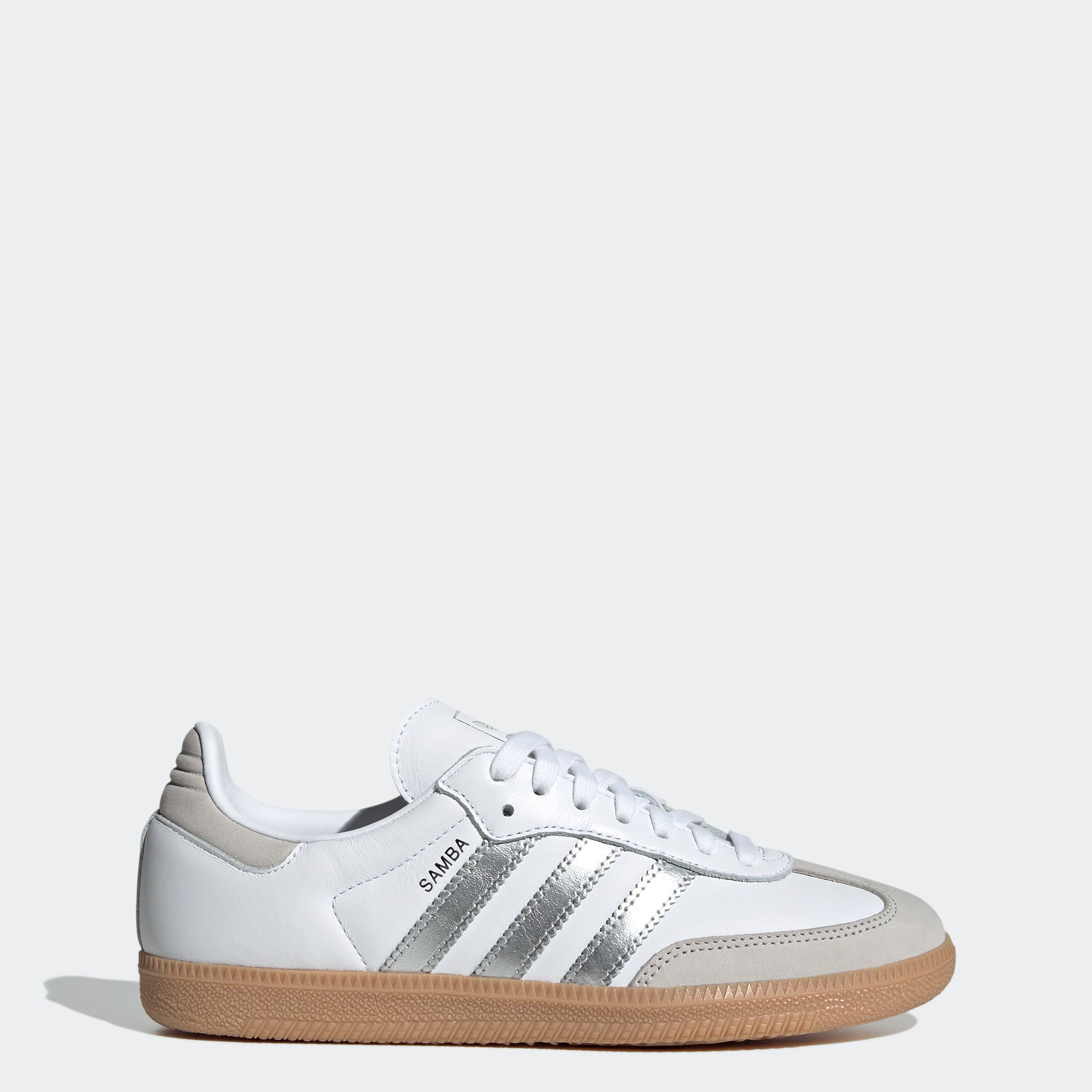 Women's adidas Originals Samba OG Shoes Cloud White / Silver Metallic / Grey One