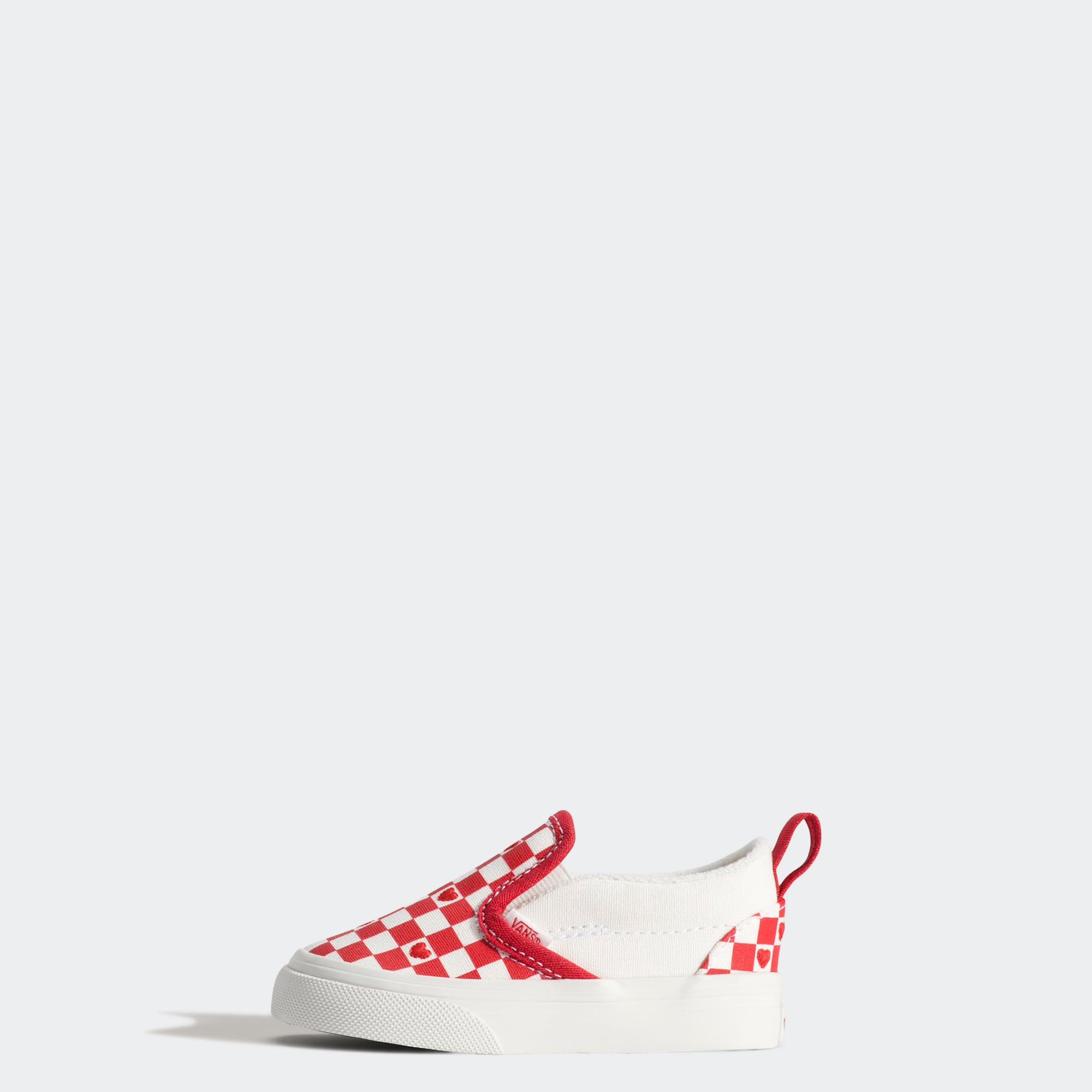 Toddler Vans Classic Slip-On V Checkerboard Shoes Racing Red / True White
