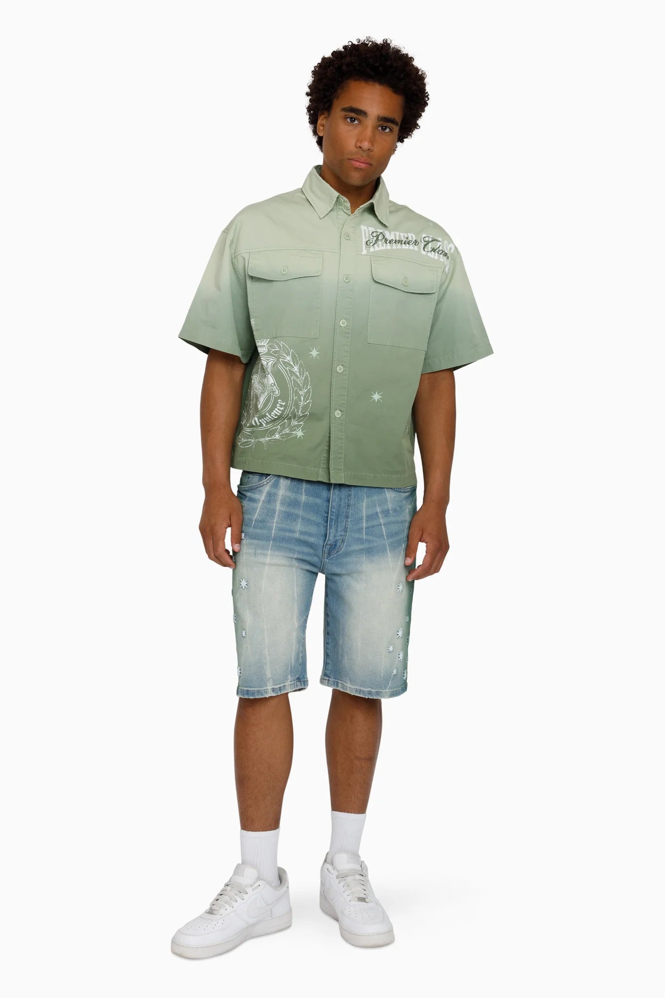 Men's Smoke Rise Premier Class Short Sleeve Button Down Shirt Dewkist