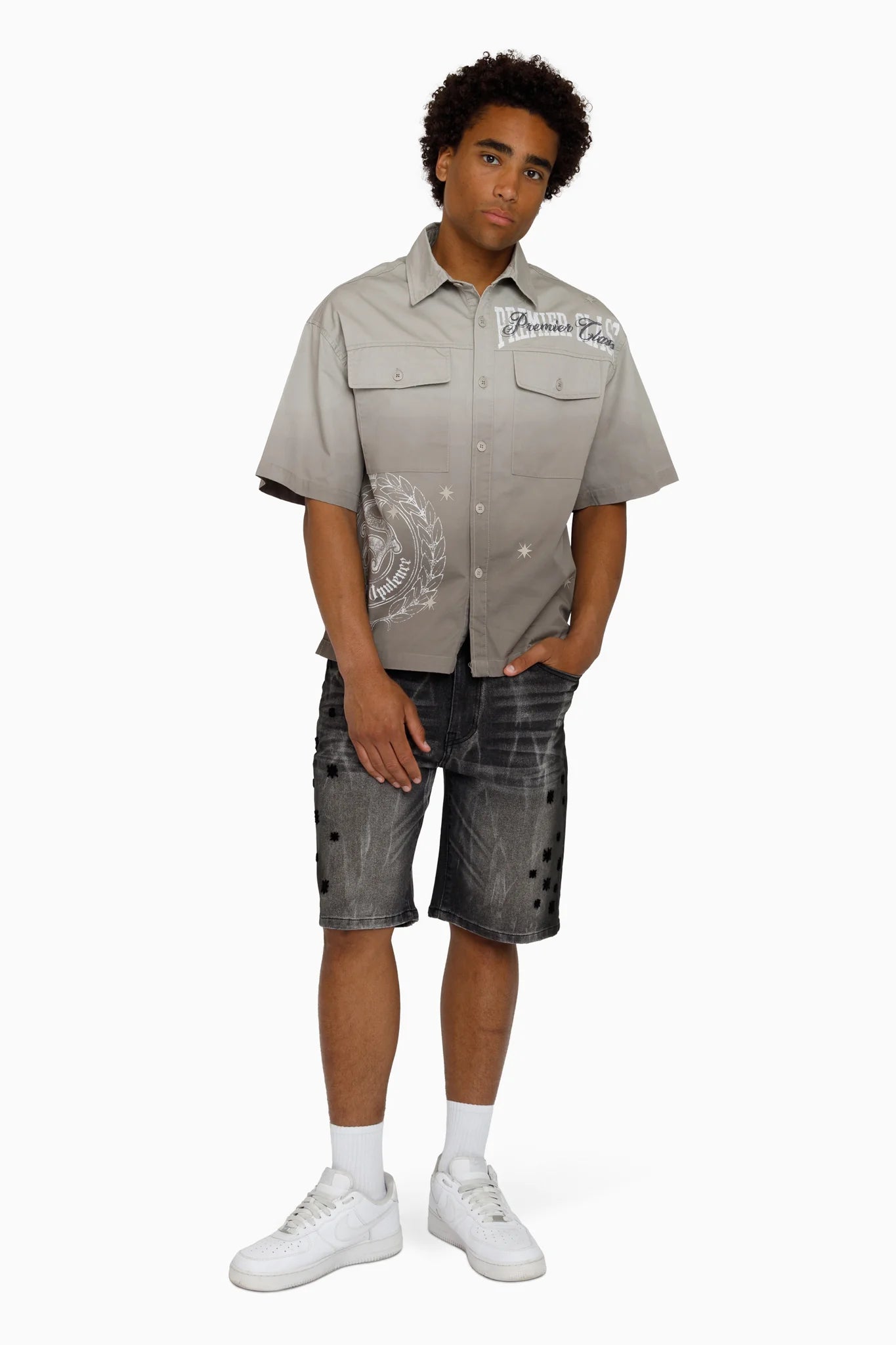 Men's Smoke Rise Premier Class Short Sleeve Button Down Shirt Dove