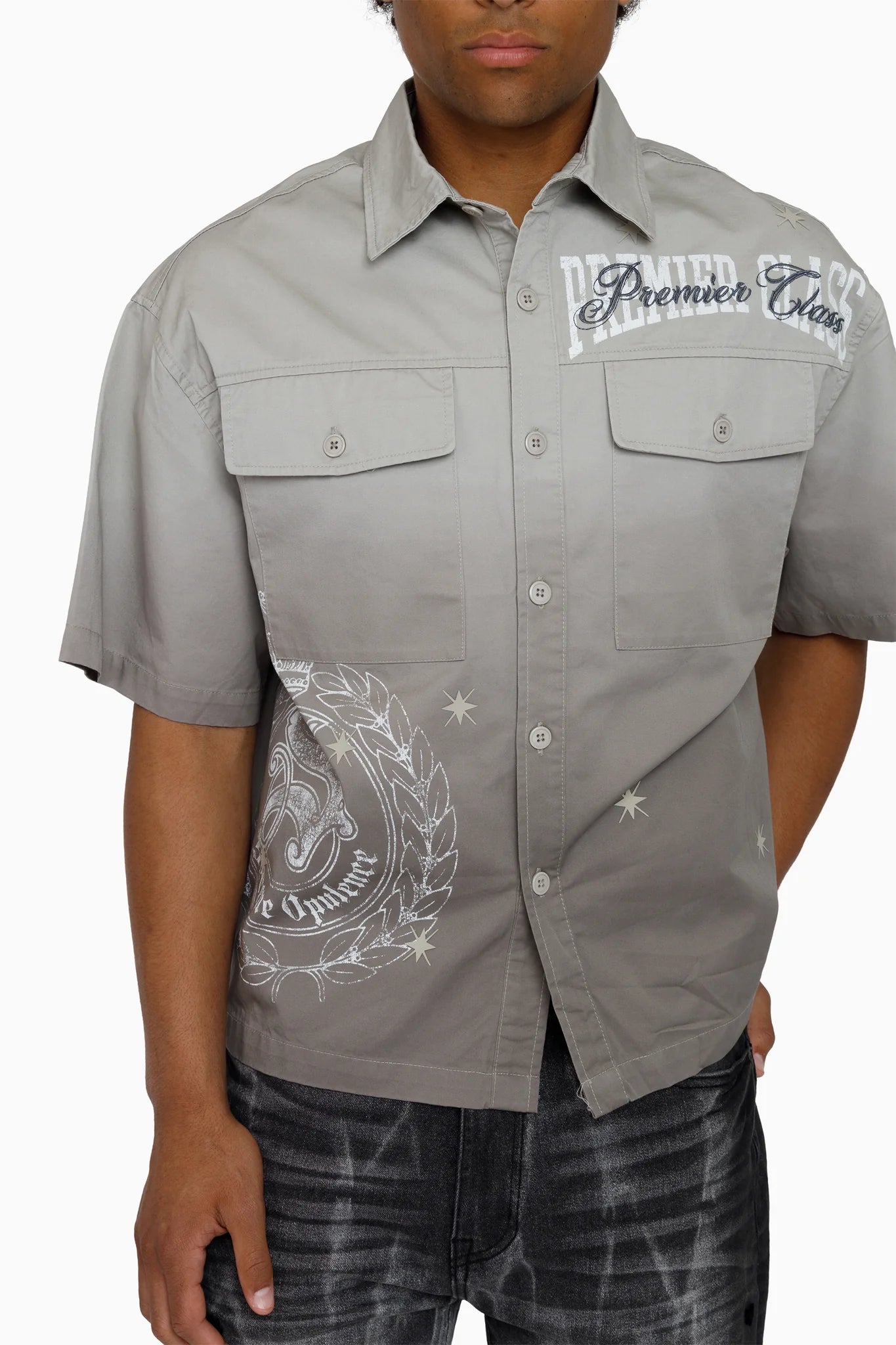 Men's Smoke Rise Premier Class Short Sleeve Button Down Shirt Dove