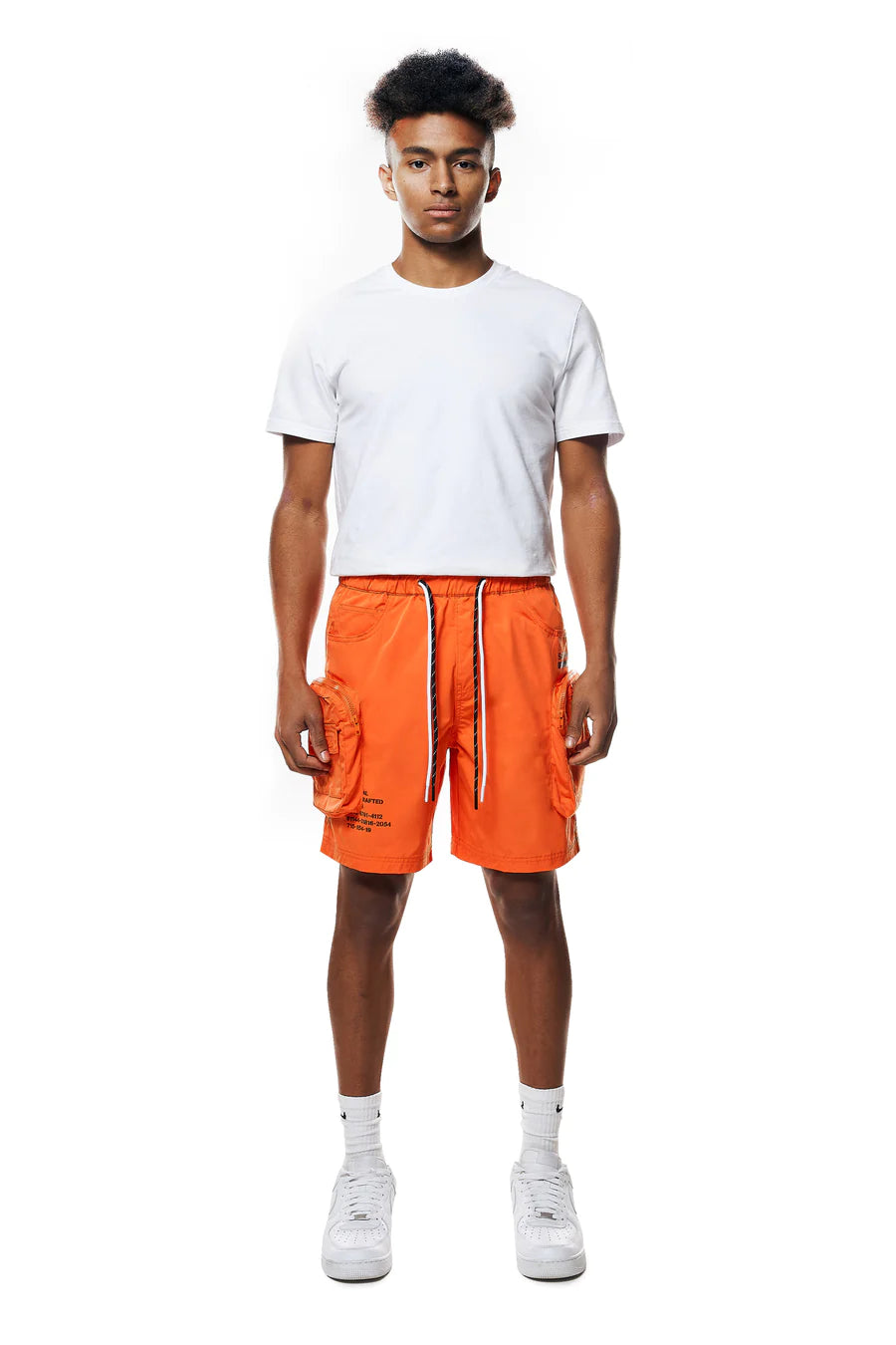 Men's Smoke Rise Printed Nylon Utility Shorts Orange