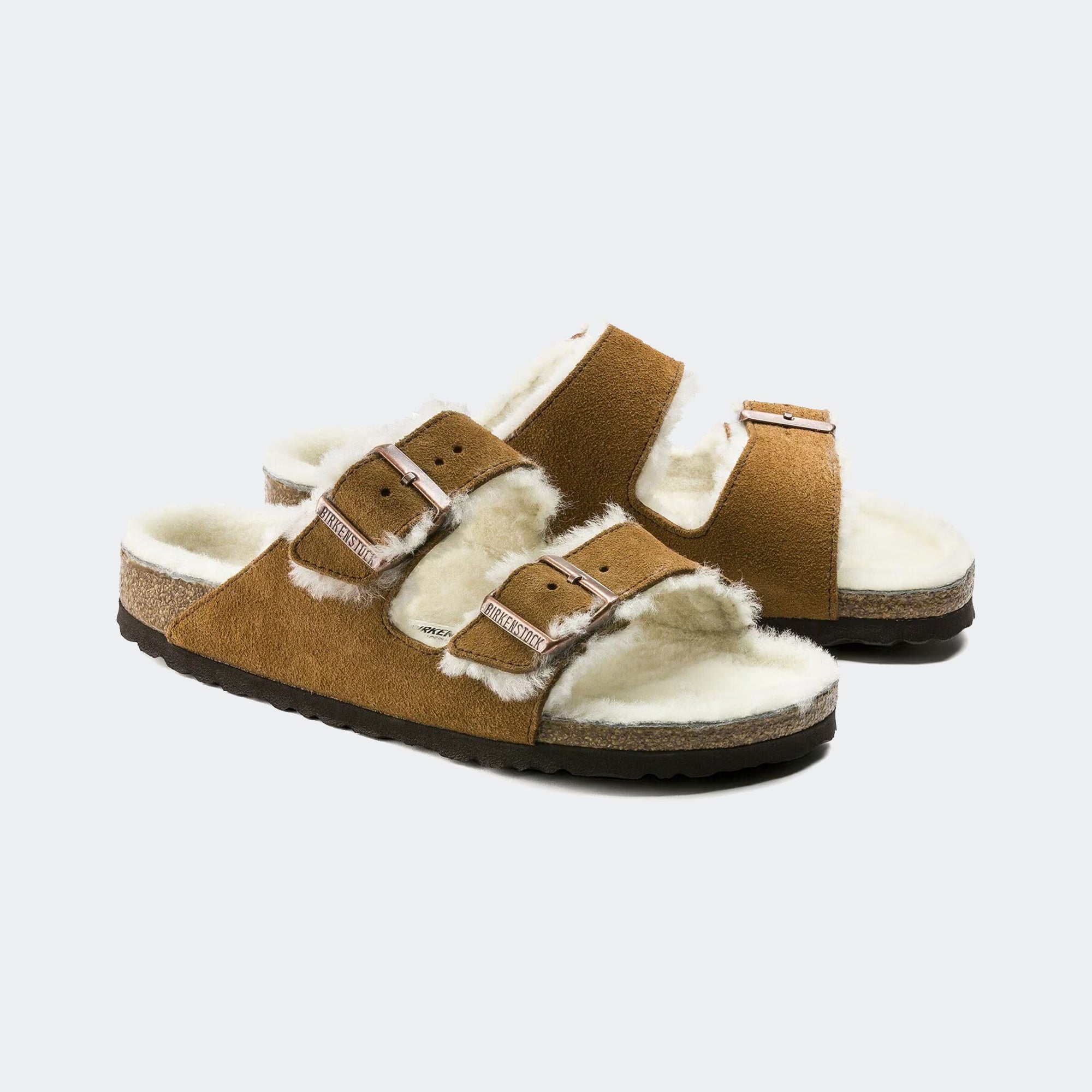 Women's BIRKENSTOCK Arizona Shearling Suede Leather Mink