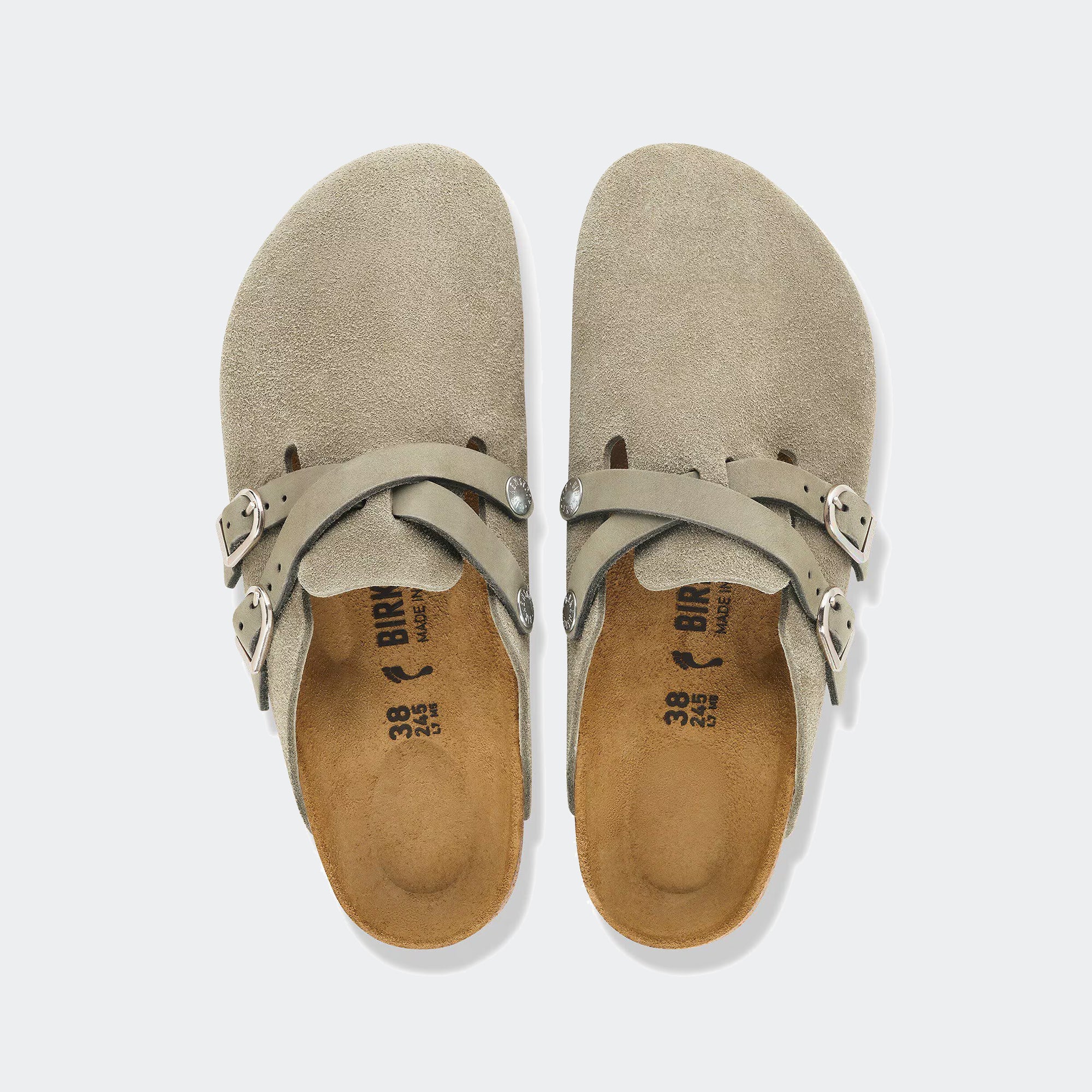 Women's BIRKENSTOCK Blair Suede Leather Clog Taupe
