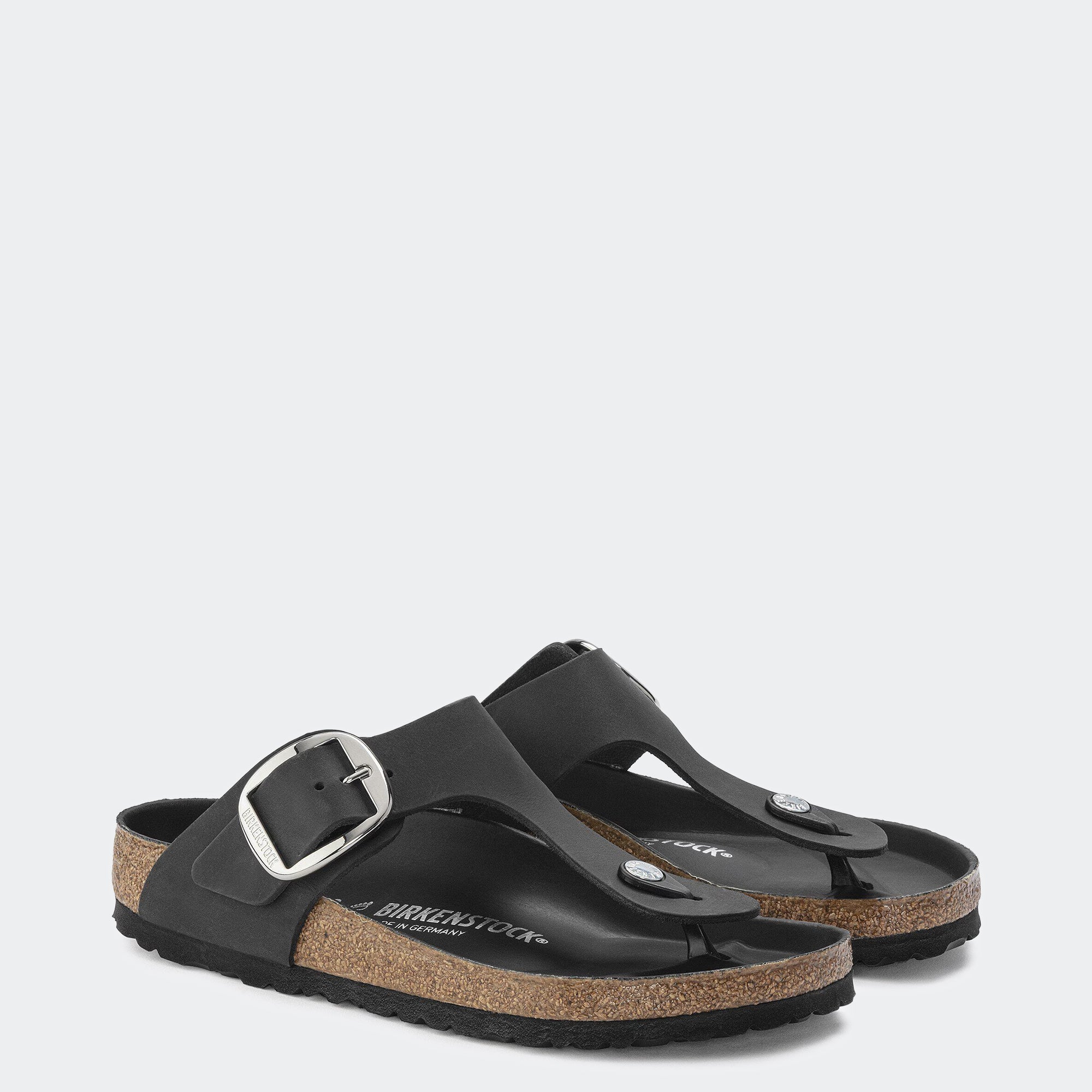 Women's BIRKENSTOCK Gizeh Big Buckle Oiled Leather Black