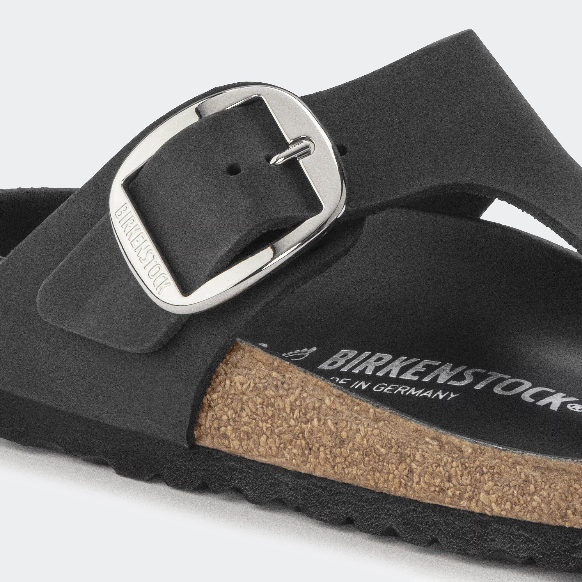 Women's BIRKENSTOCK Gizeh Big Buckle Oiled Leather Black