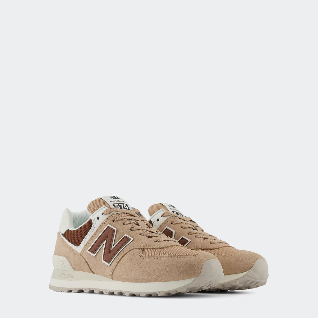 Women's New Balance 574 Shoes Taupe Oak