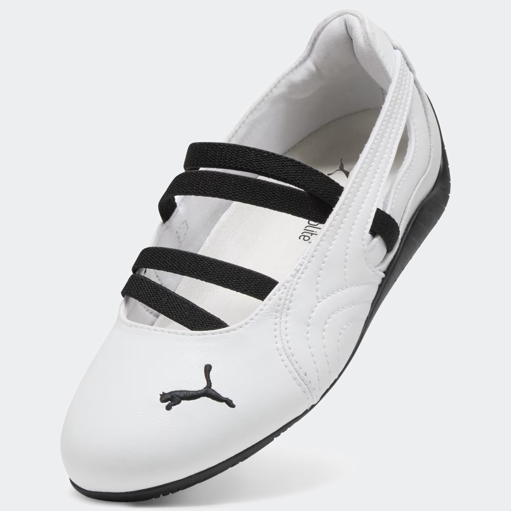 Women's PUMA Speedcat Ballet Leather Shoes PUMA White / PUMA Black
