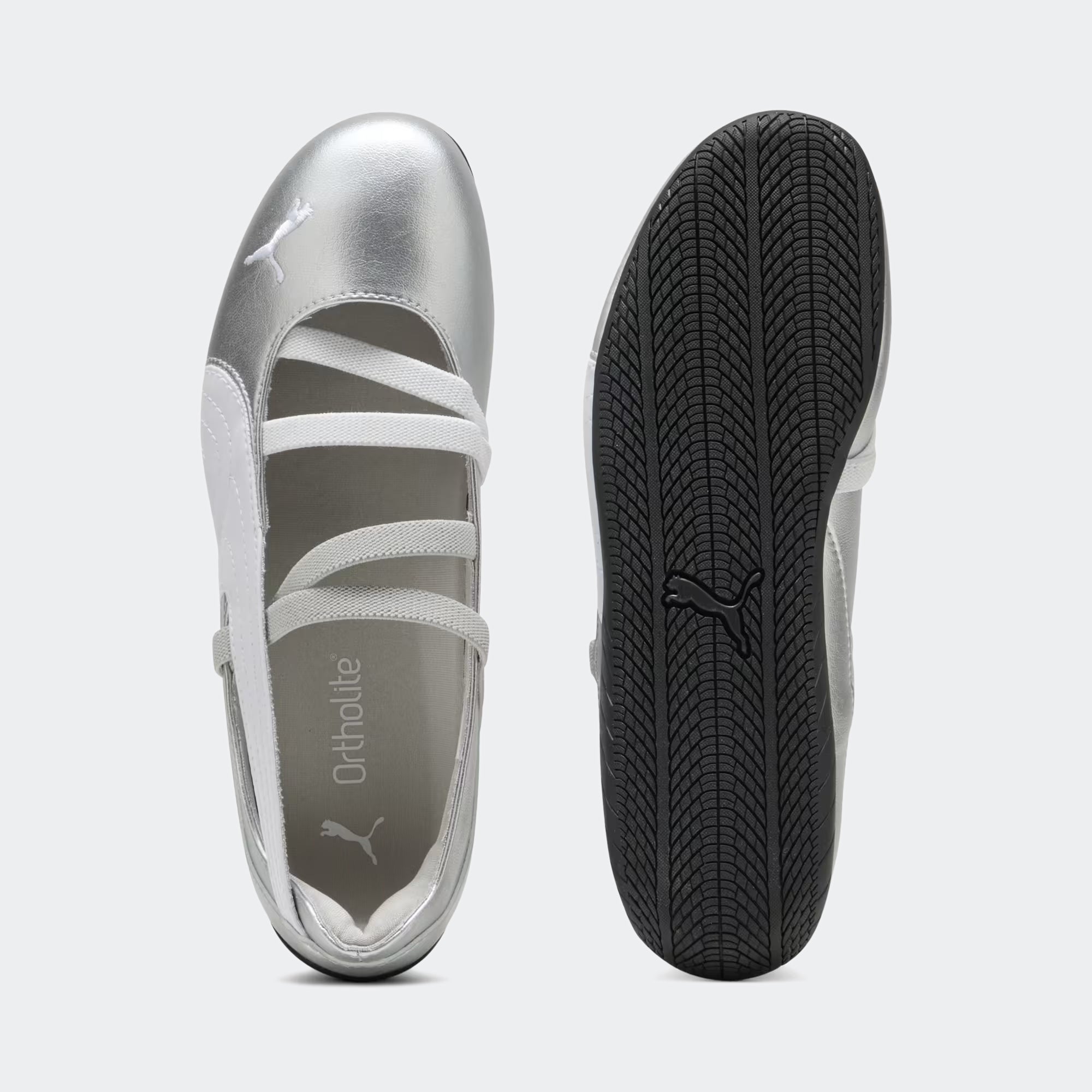 Women's PUMA Speedcat Ballet Metallic Shoes Silver