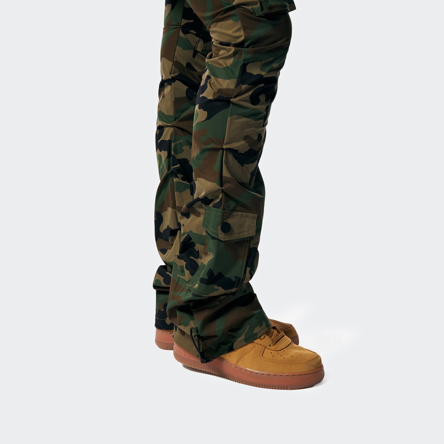 Women's Smoke Rise Red High Rise Stacked Utility Pants Wood Camo