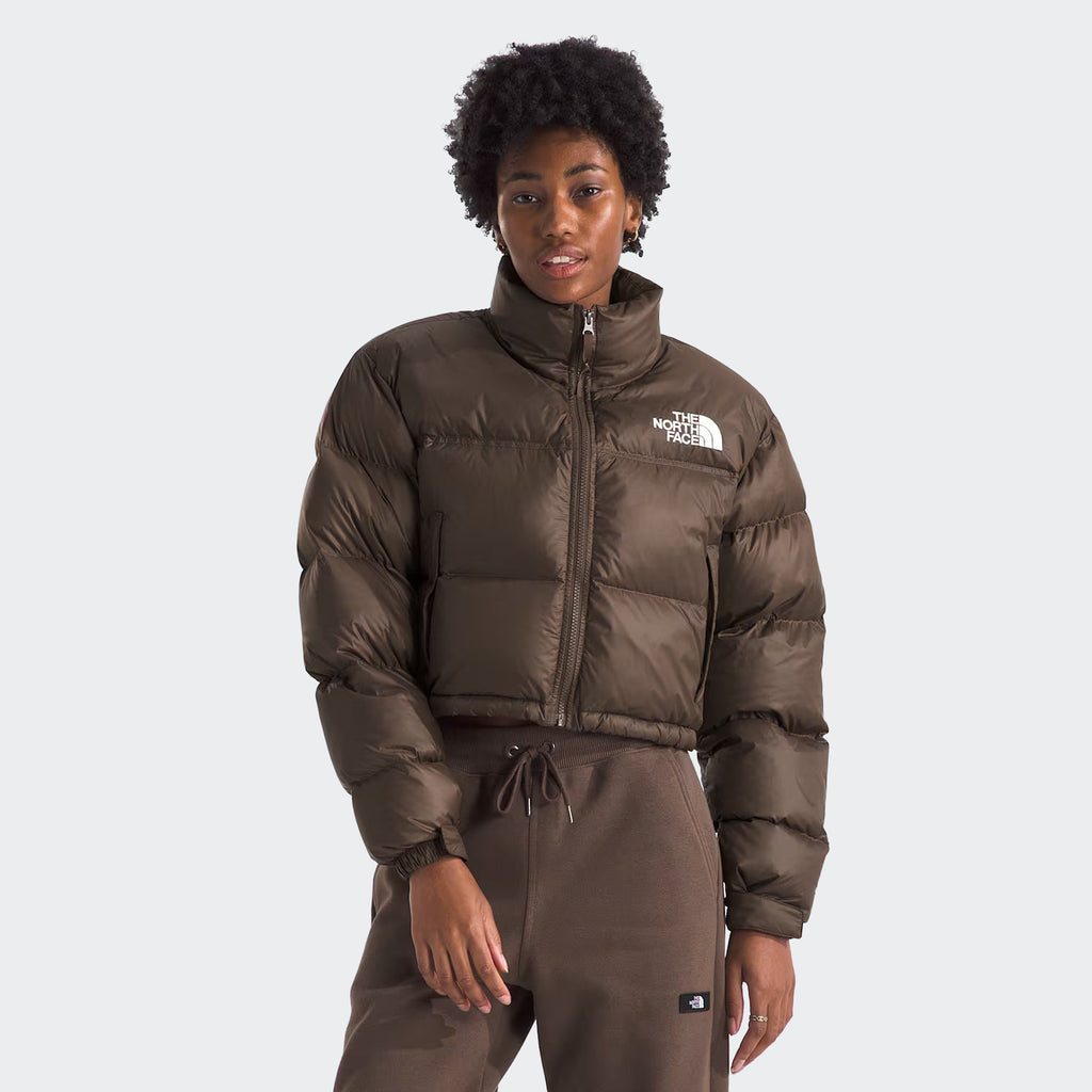 Women's The North Face Nuptse Short Jacket Smokey Brown