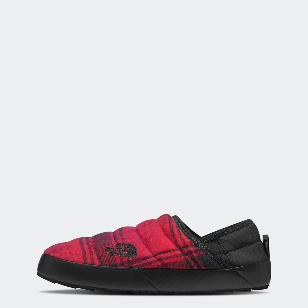 Women's The North Face Thermoball Traction V Novelty Mules Red Plaid