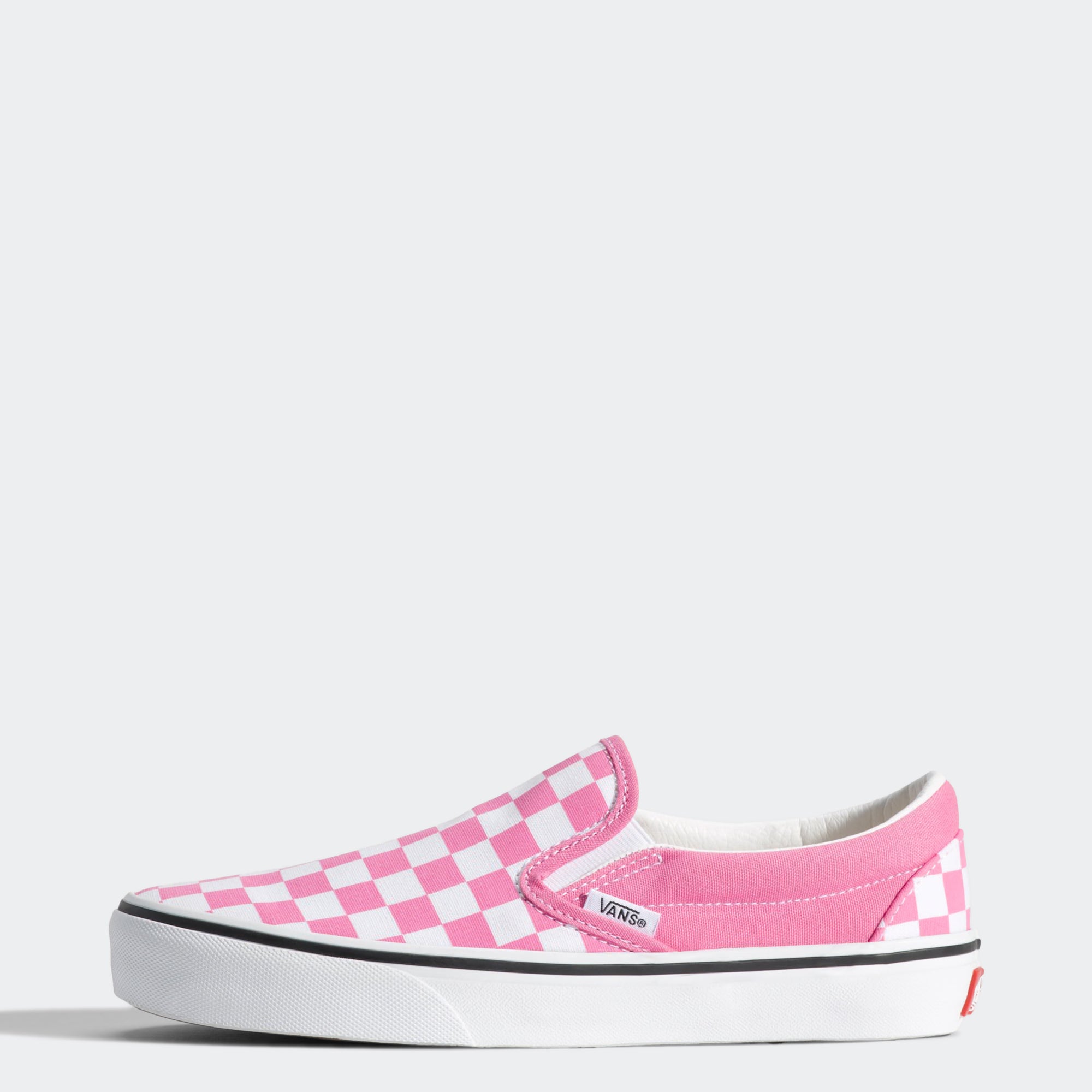 Women's Vans Classic Slip-On Checkerboard Shoes Fizz Pink