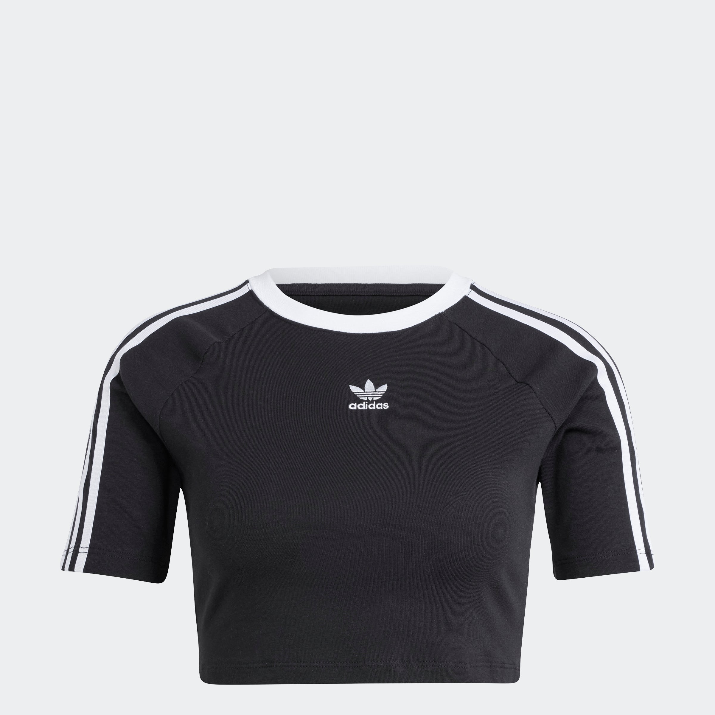 Women's adidas Originals 3-Stripes Baby Tee Black