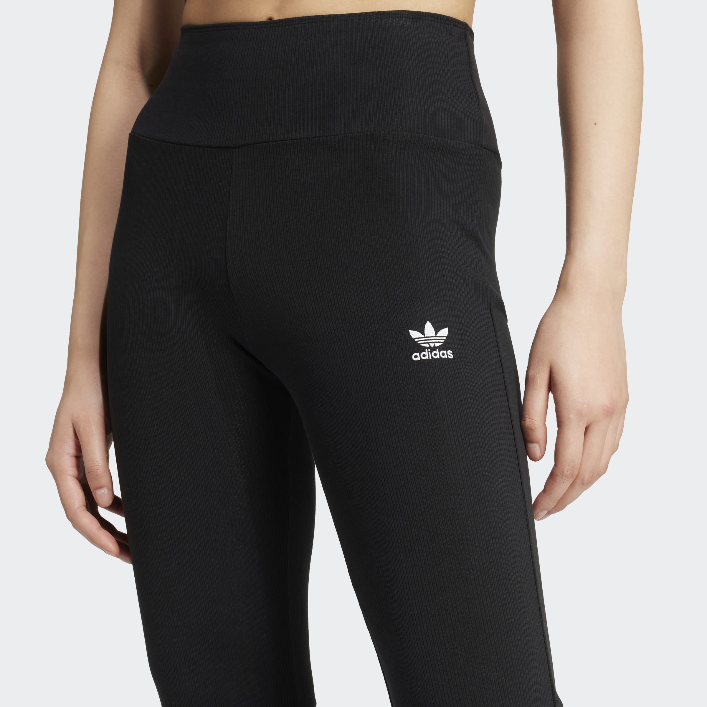 Women's adidas Originals Essentials Rib Flared Leggings Black