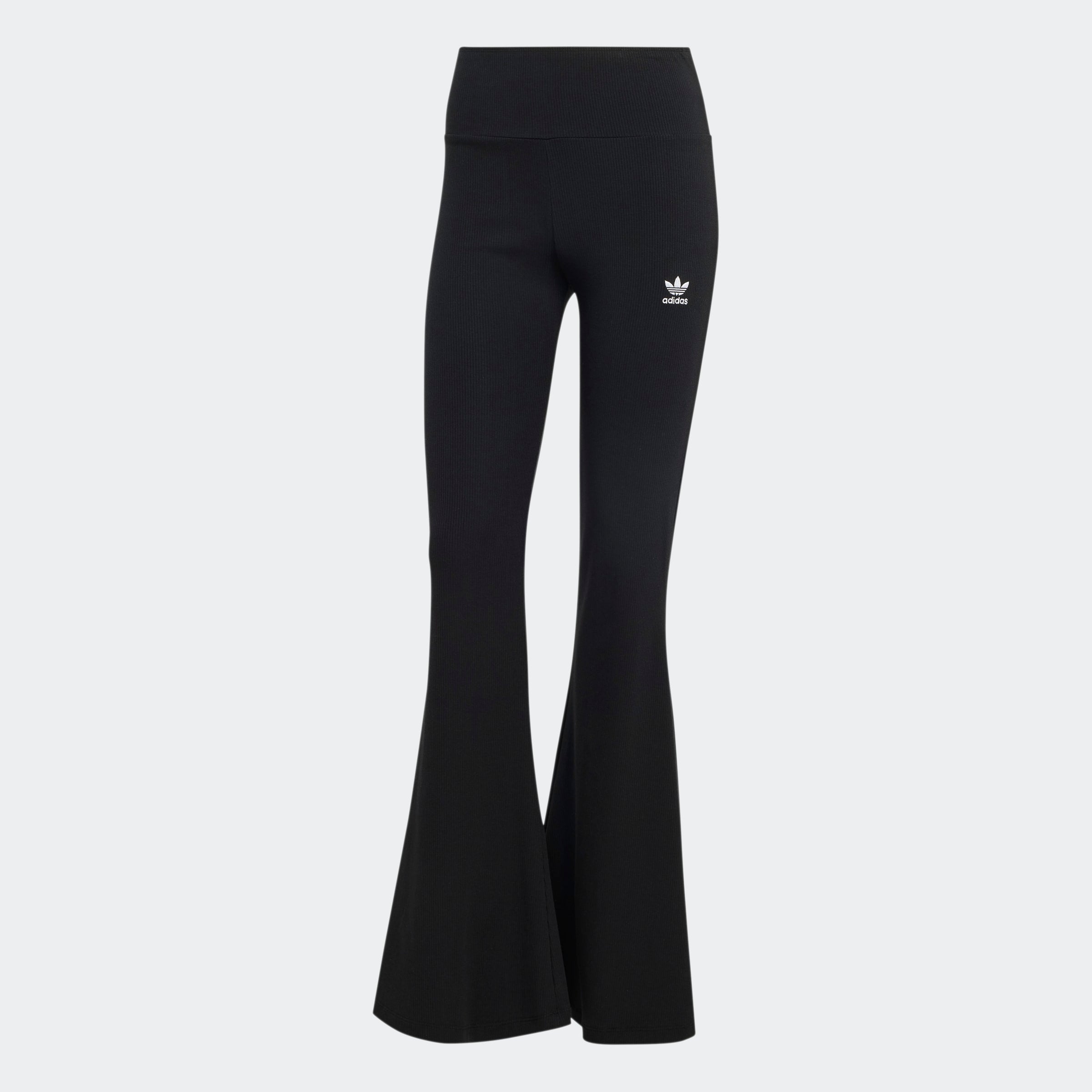 Women's adidas Originals Essentials Rib Flared Leggings Black