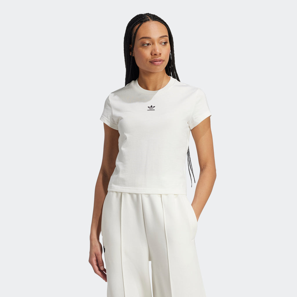 Women's adidas Originals Essentials Slim Tee Cloud White