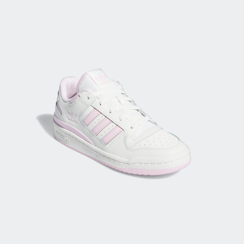 Women's adidas Originals Forum Low CL Shoes Cloud White Clear Pink