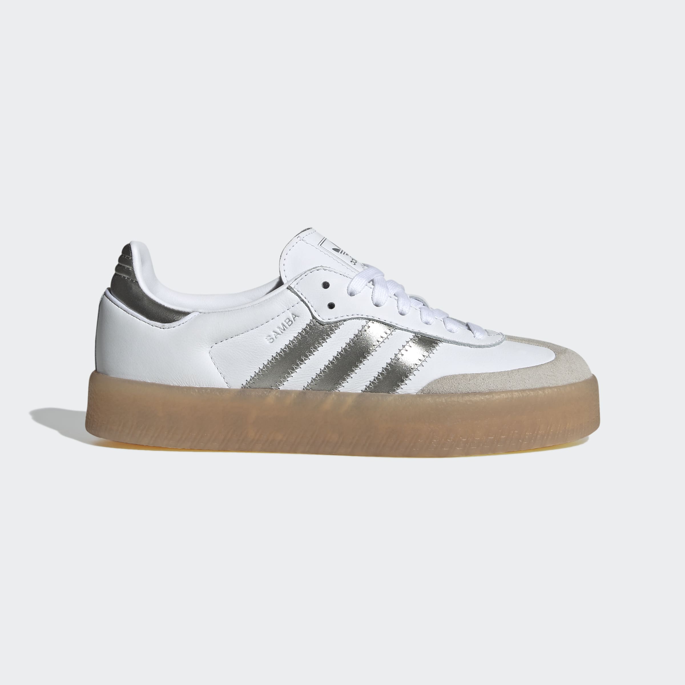 Women's adidas Originals Sambae Shoes Silver Metallic / Gum