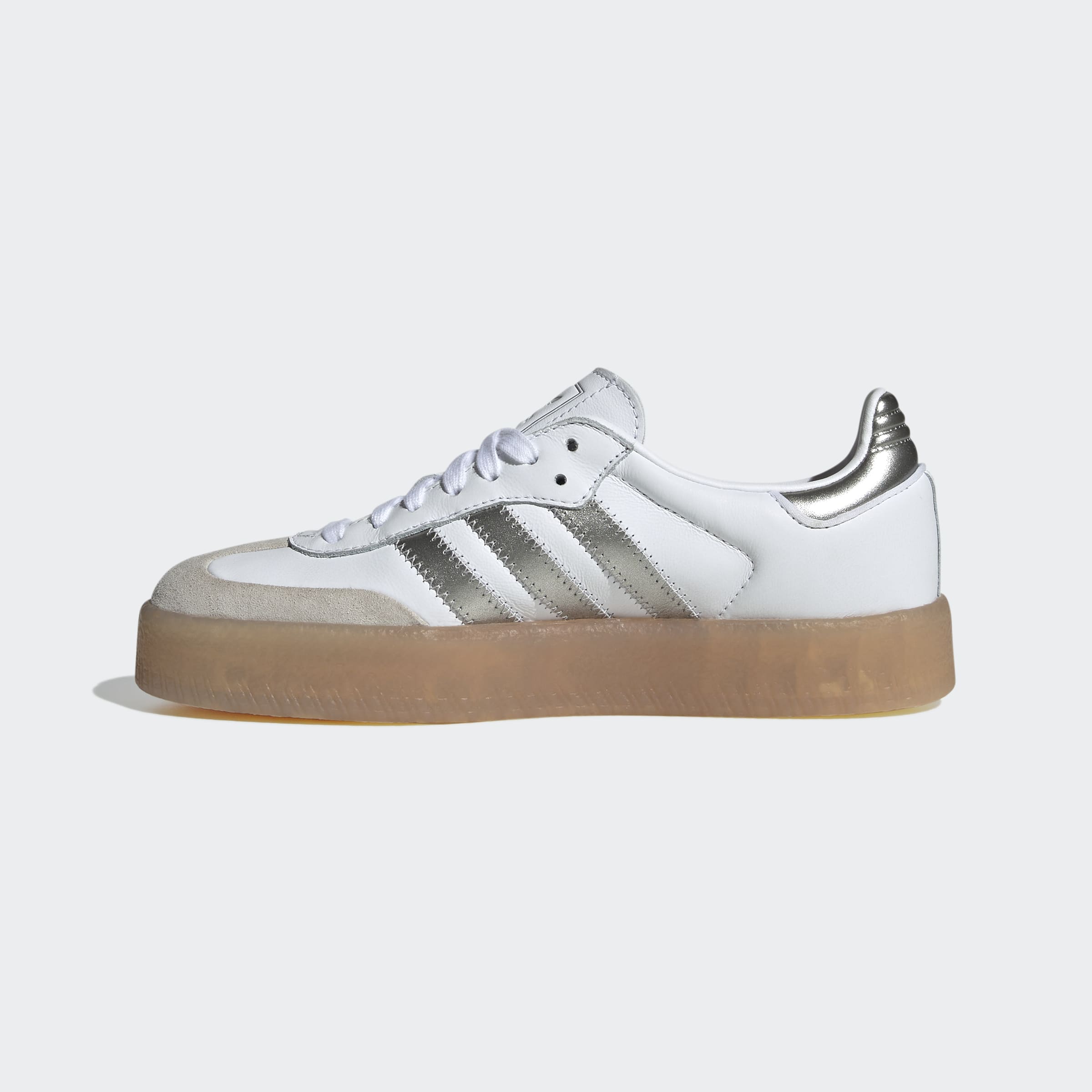 Women's adidas Originals Sambae Shoes Silver Metallic / Gum