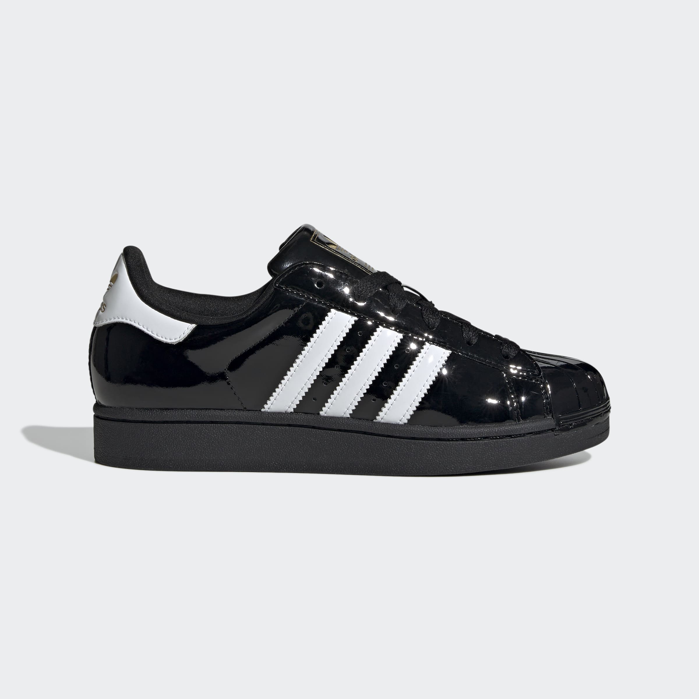 Women's adidas Originals Superstar II Shoes Black Patent Leather