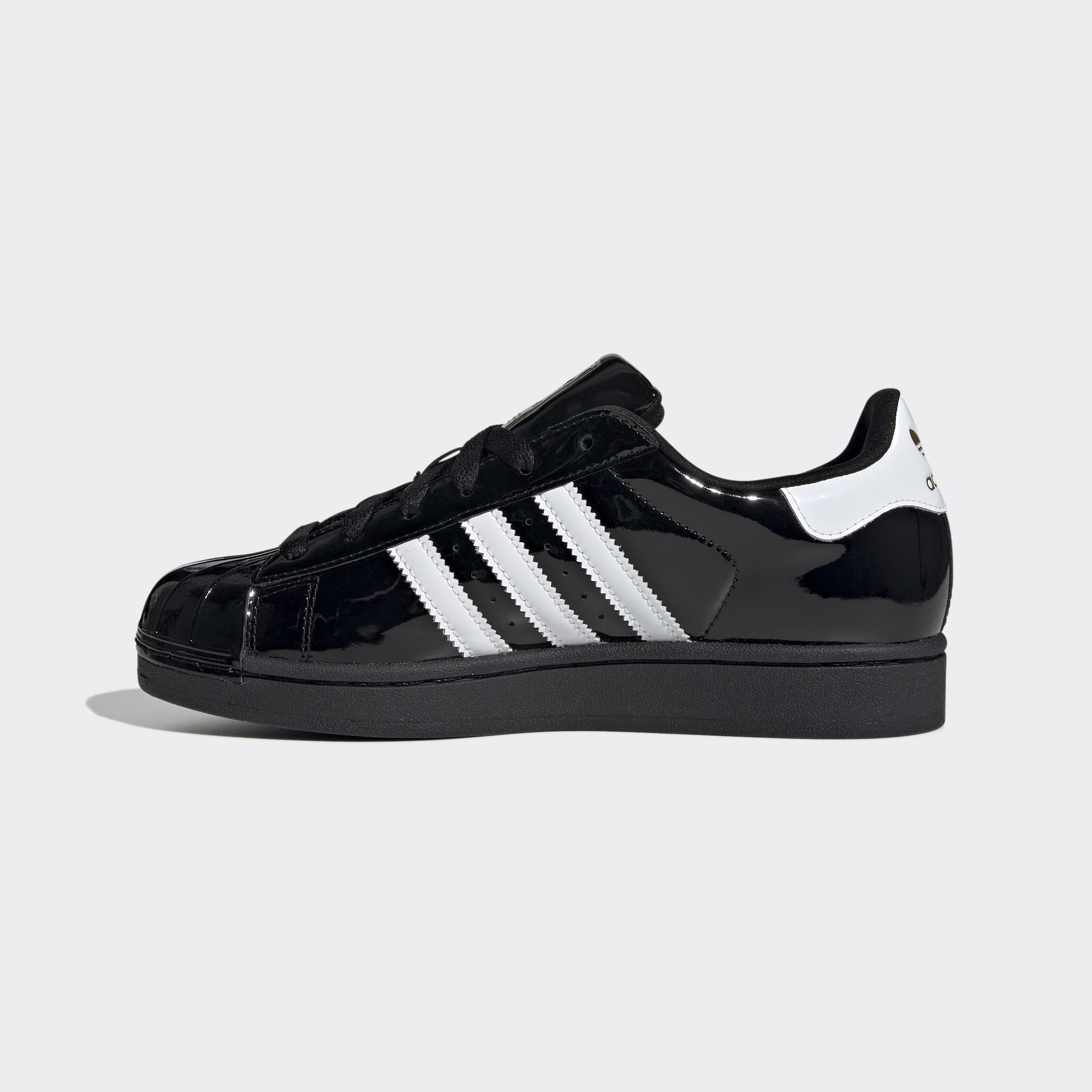 Women's adidas Originals Superstar II Shoes Black Patent Leather