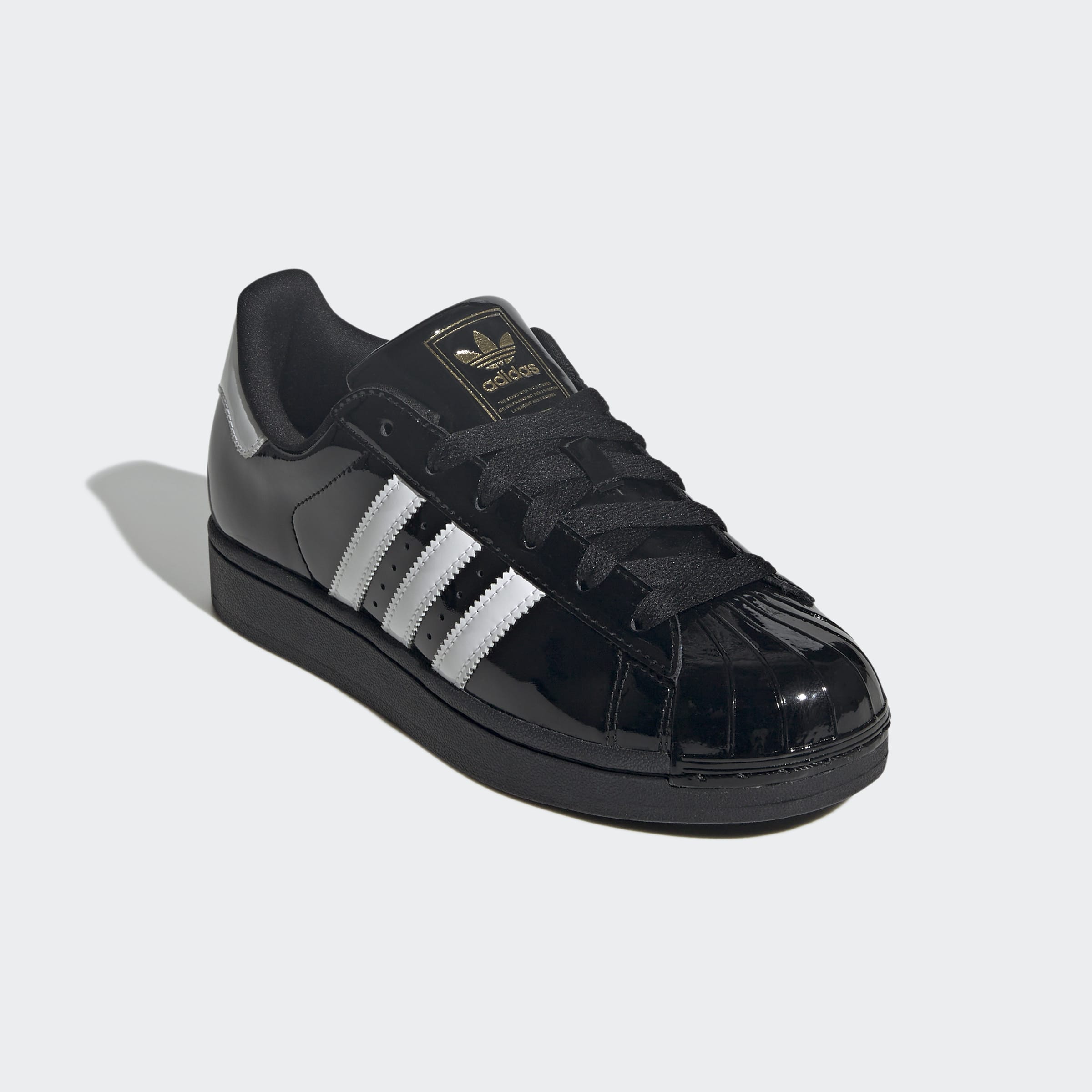 Women's adidas Originals Superstar II Shoes Black Patent Leather