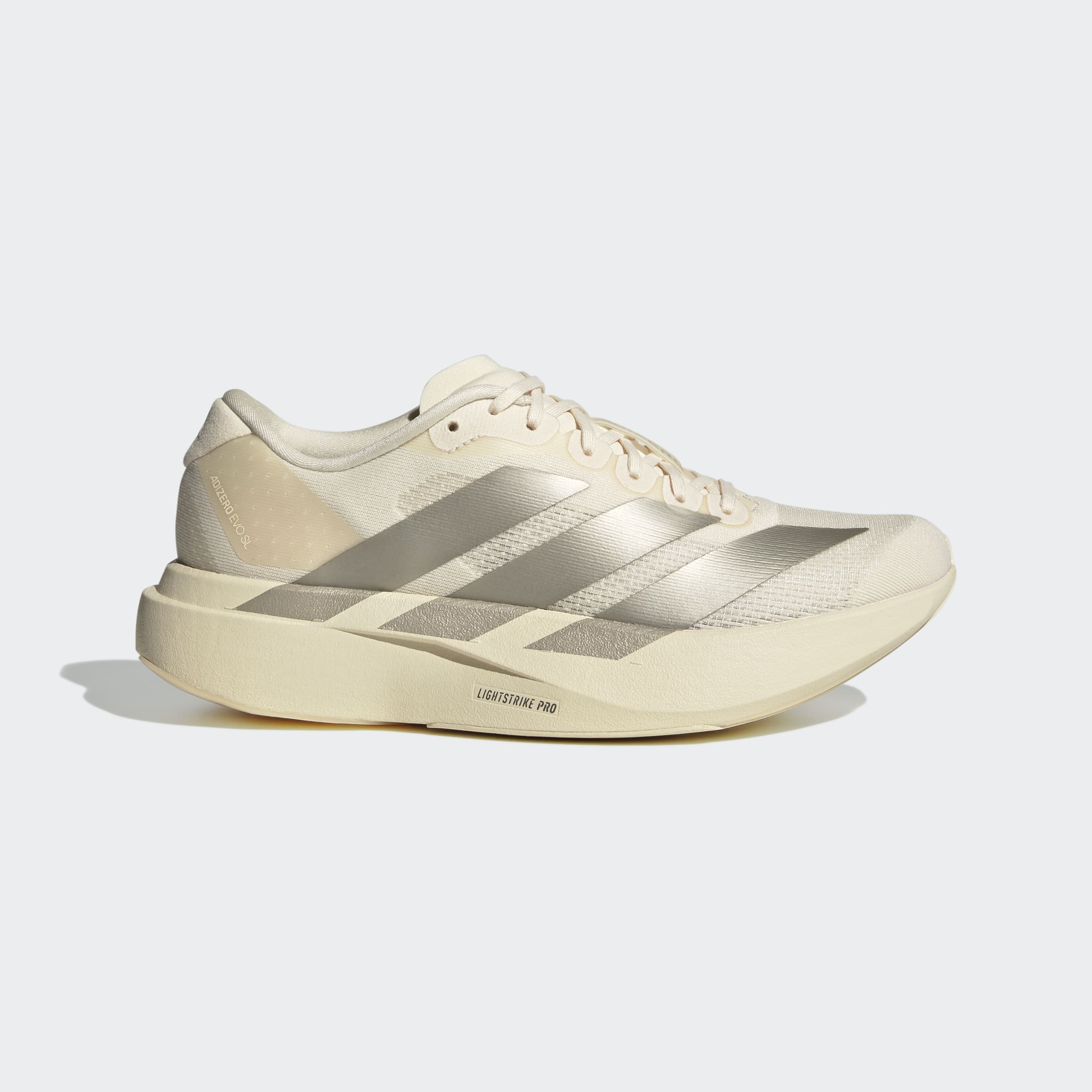 Women's adidas Running Adizero Evo SL Shoes Wonder White / Cyber Metallic