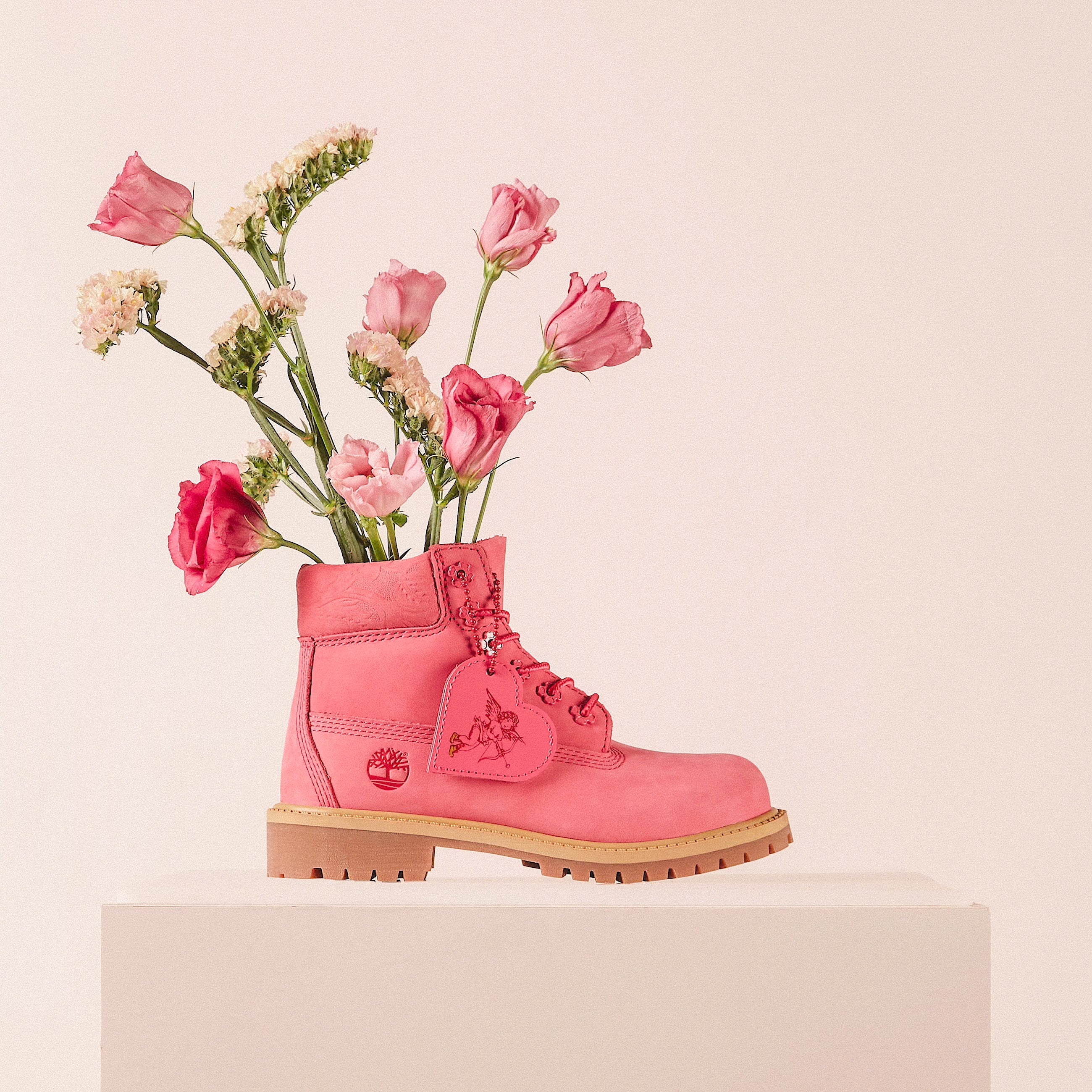 Little Kid Timberland Premium 6-Inch Waterproof Boots Bright Pink Nubuck