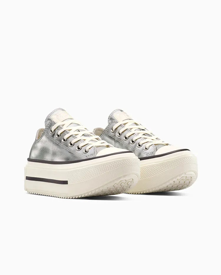 Unisex Converse Chuck Taylor All Star Lift Double Stack Ox Shoes Silver / Egret