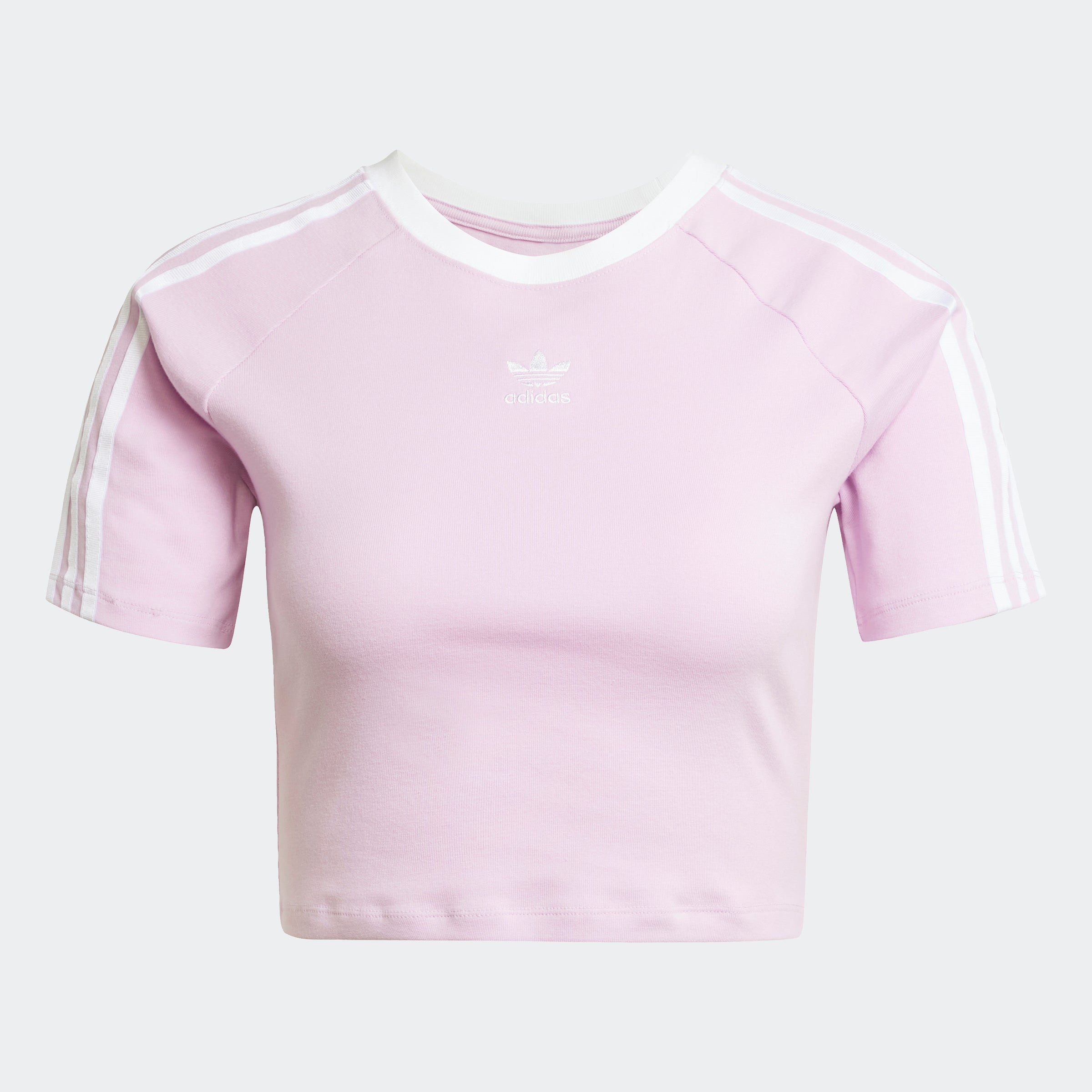 Women's adidas Originals 3-Stripes Baby Tee Light Orchid