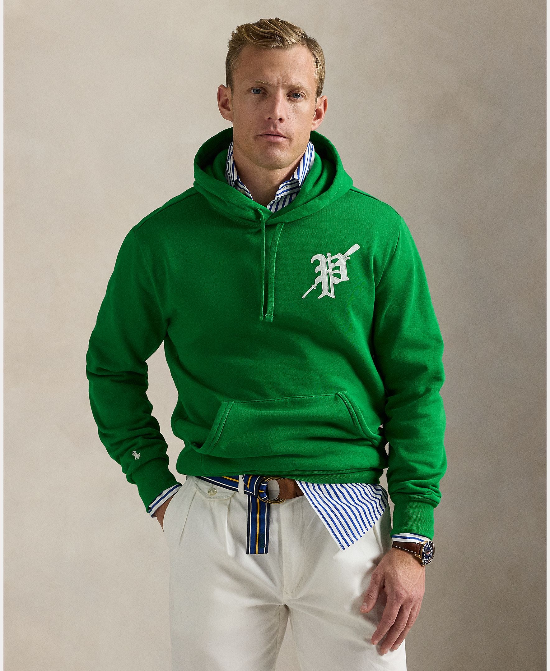 Men's Polo Ralph Lauren Fleece Graphic Hoodie Green