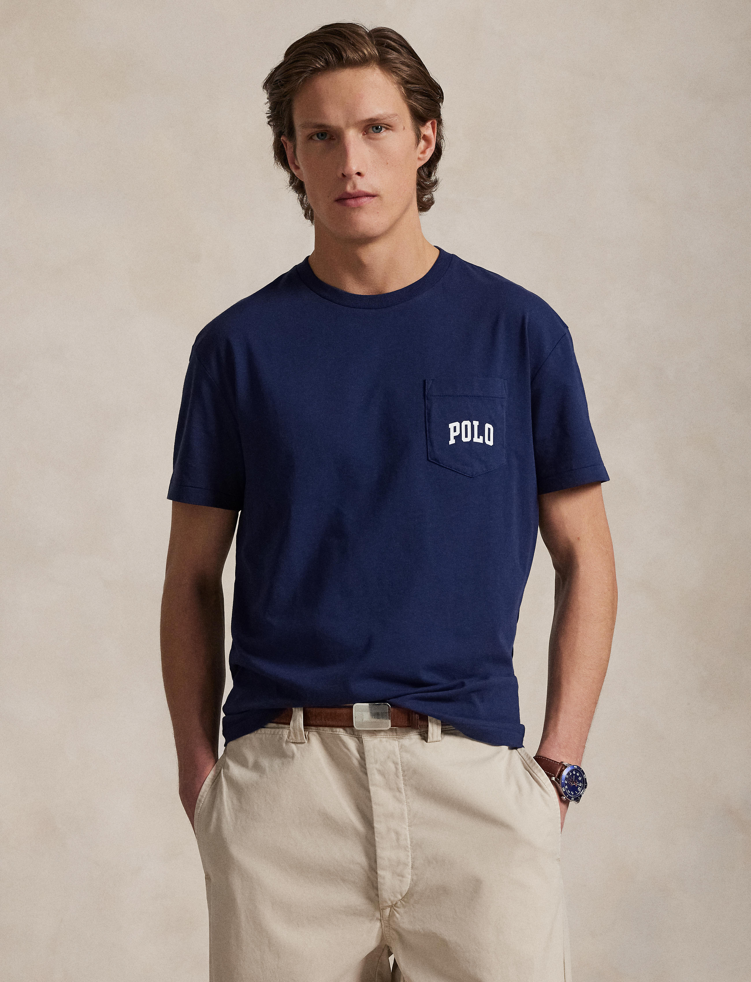 Men's Polo Ralph Lauren Classic Fit Polo Bear Jersey T-Shirt Newport Navy Heritage Bear