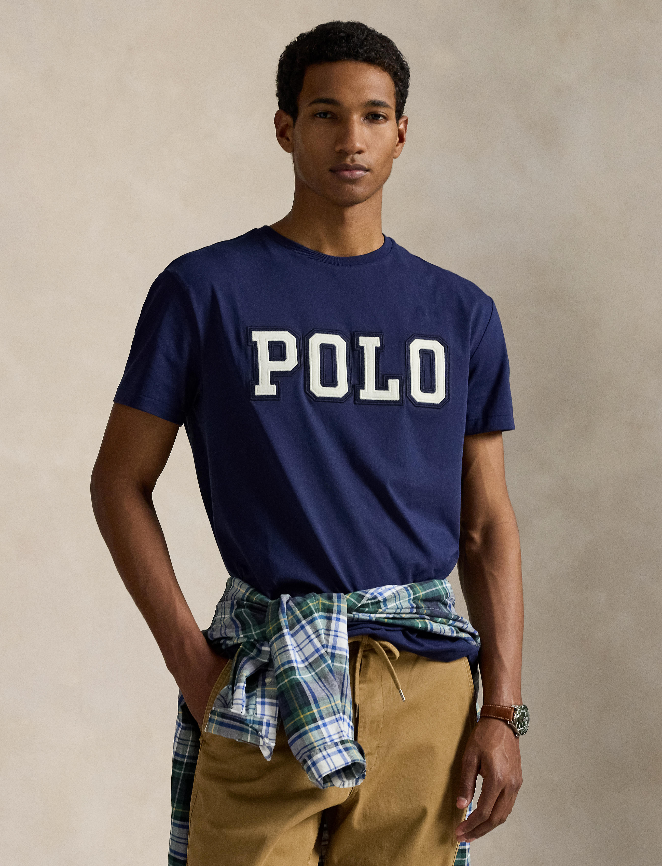 Men's Polo Ralph Lauren Classic Fit Logo Jersey T-Shirt Newport Navy