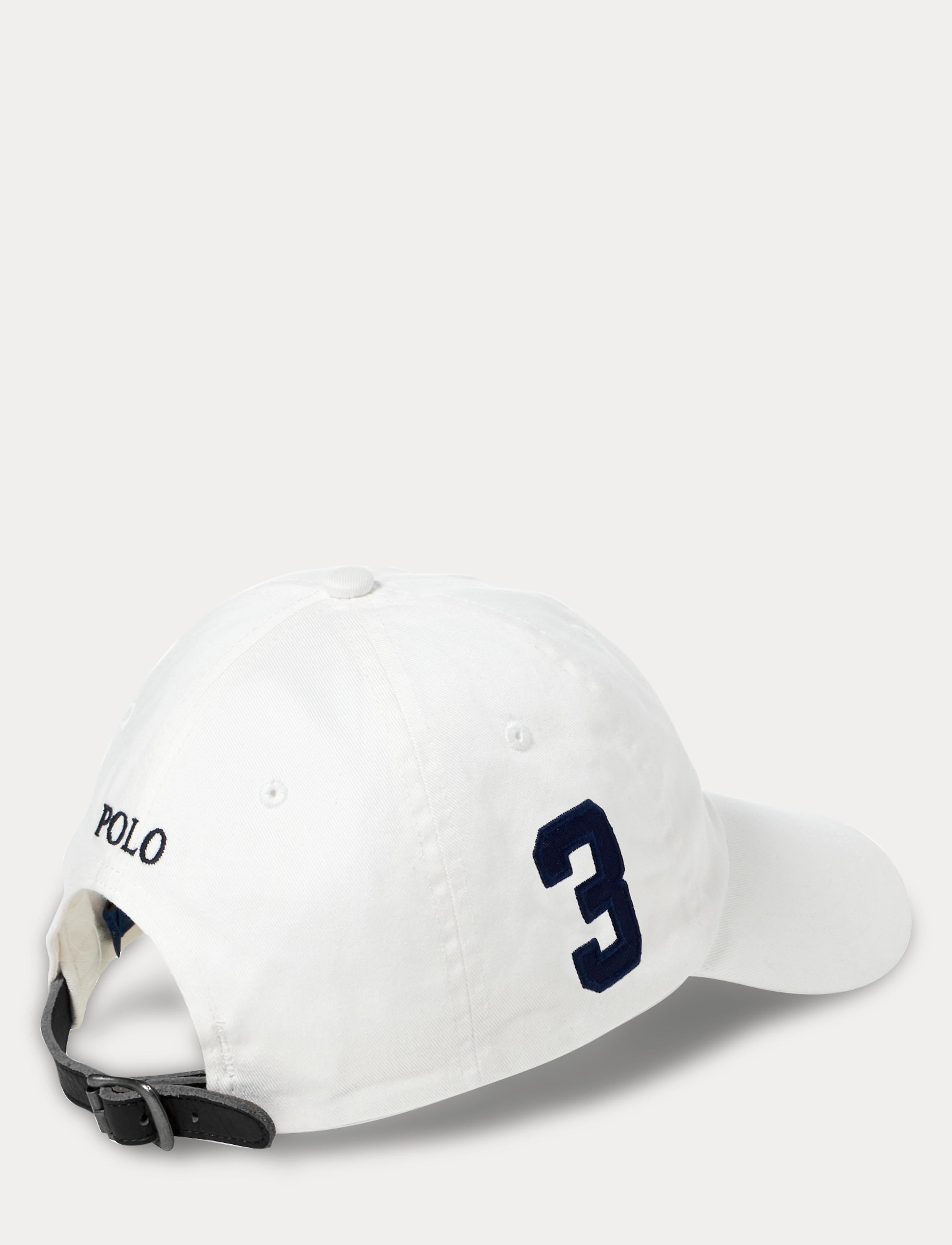 Men's Polo Ralph Lauren Big Pony Chino Ball Cap White