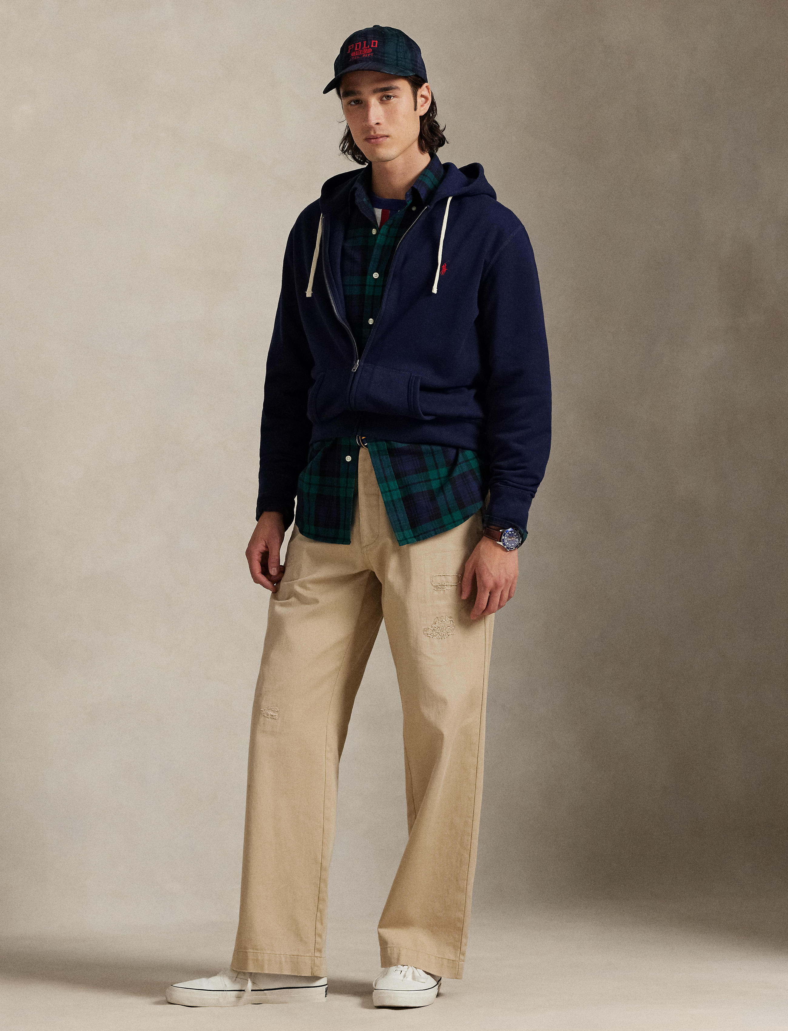 Men's Polo Ralph Lauren Fleece Full-Zip Hoodie Cruise Navy