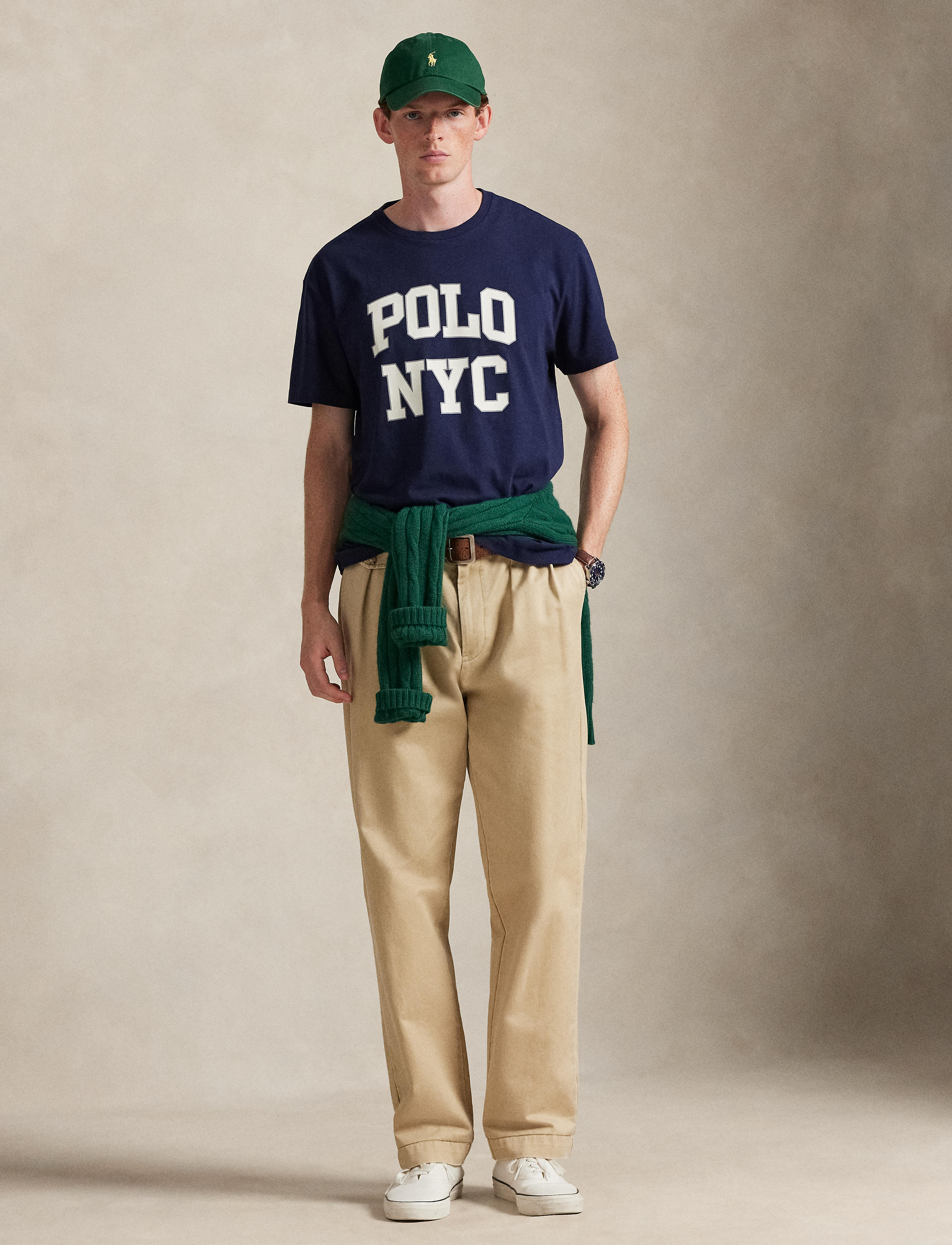 Men's Polo Ralph Lauren Classic Fit Jersey NYC Graphic T-Shirt Cruise Navy