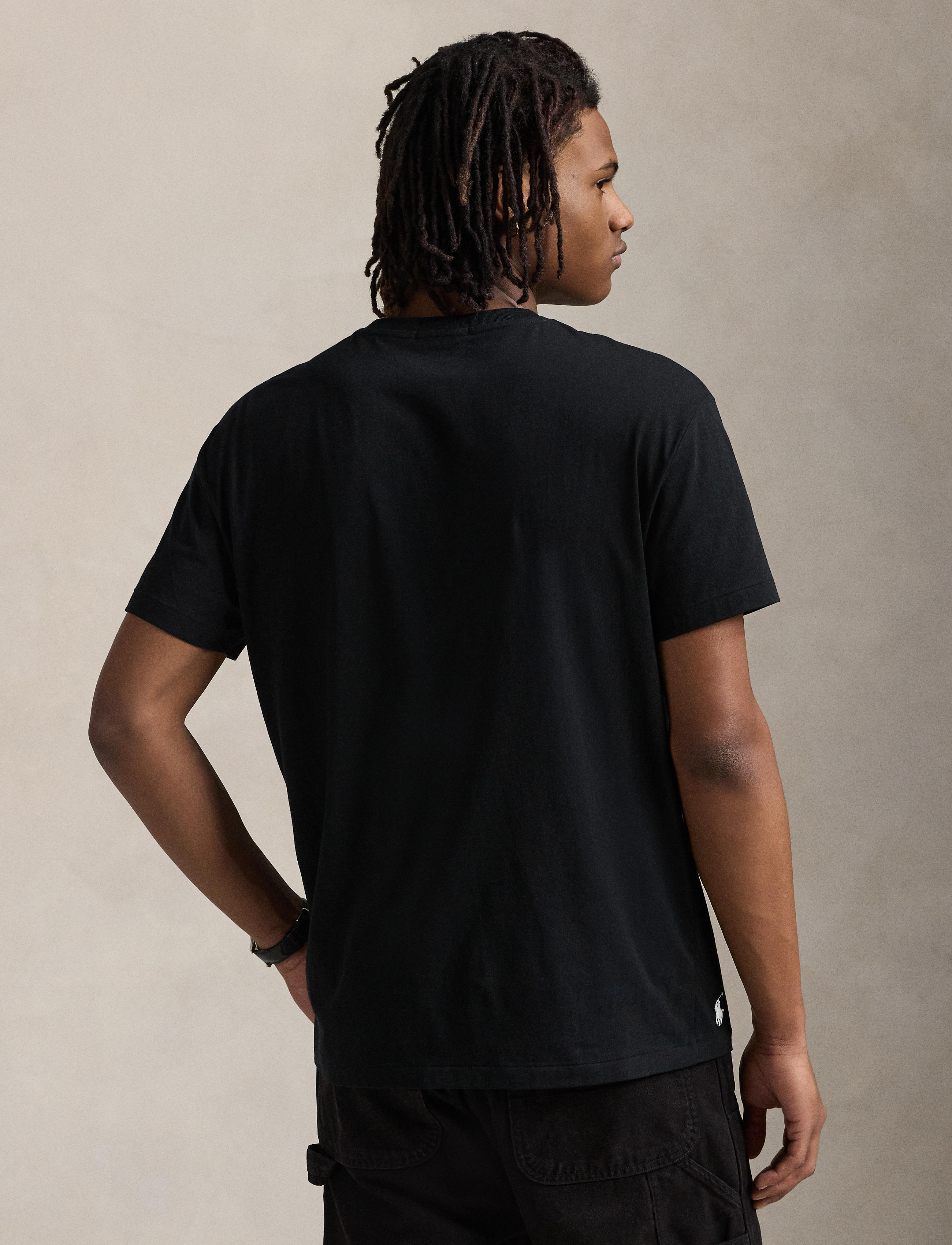 Unisex Polo Ralph Lauren Classic Fit Logo Jersey T-Shirt Black