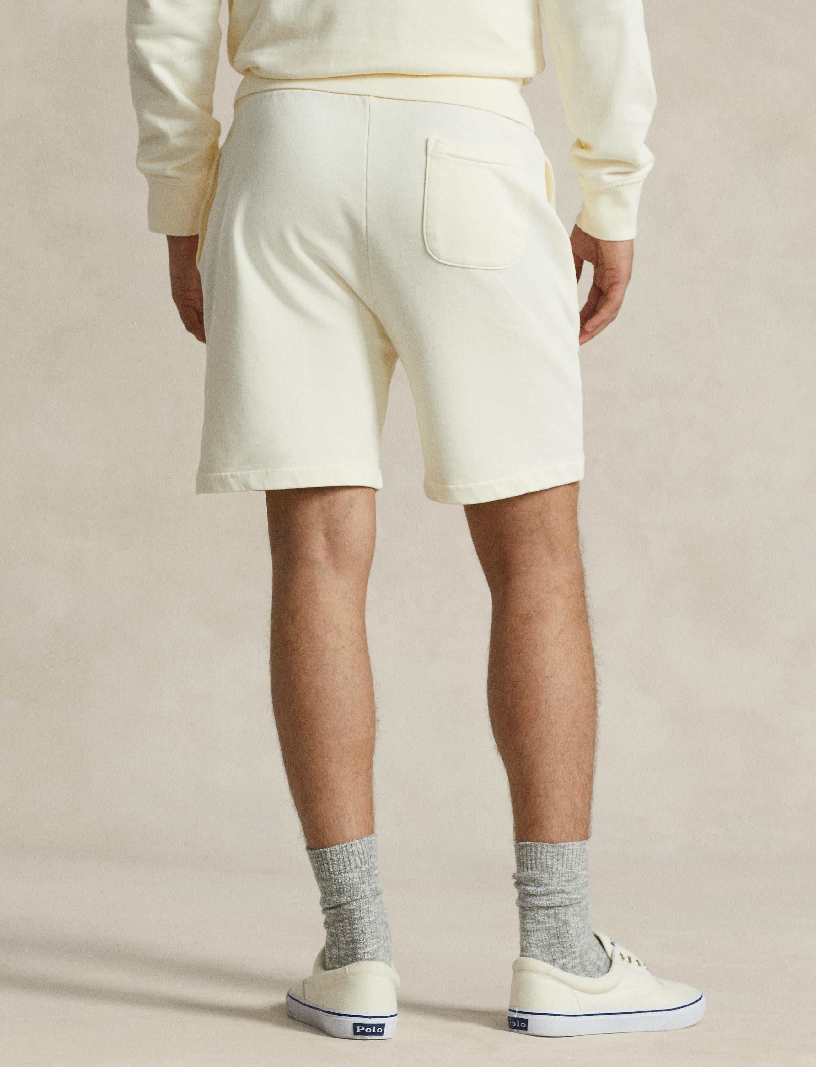 Men's Polo Ralph Lauren 6.5-Inch Loopback Fleece Short Clubhouse Cream