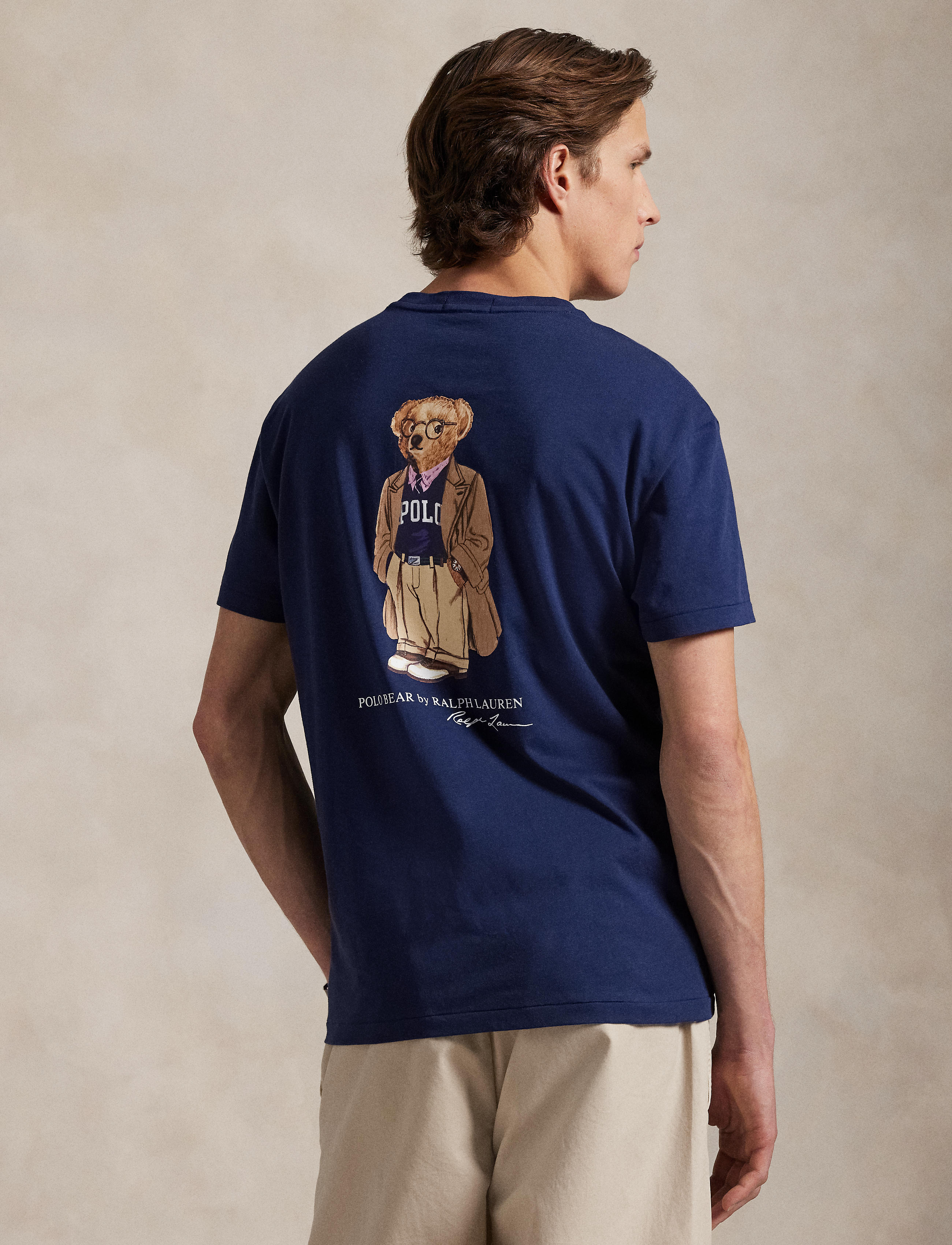 Men's Polo Ralph Lauren Classic Fit Polo Bear Jersey T-Shirt Newport Navy Heritage Bear