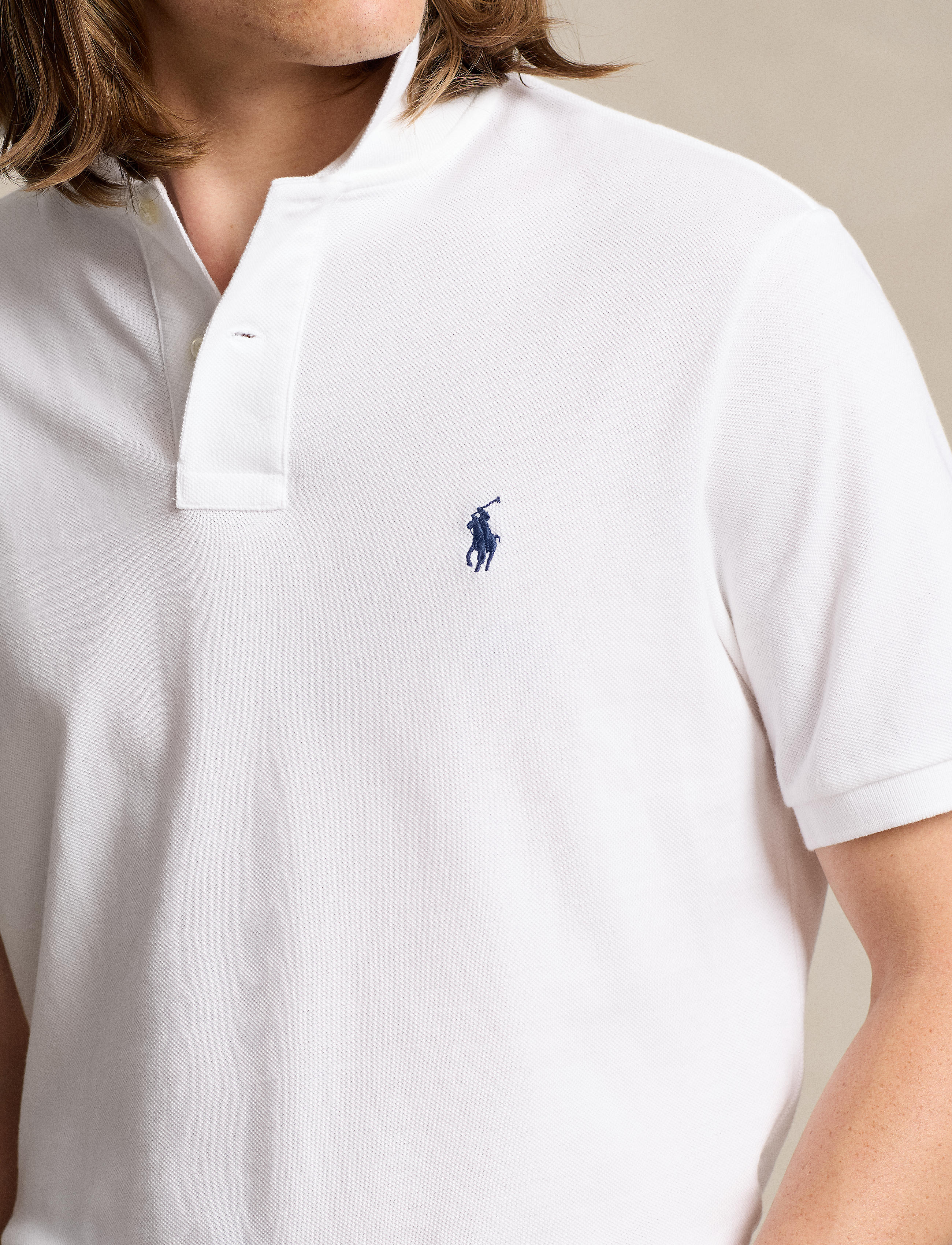 Men's Polo Ralph Lauren Iconic Mesh Polo Shirt White