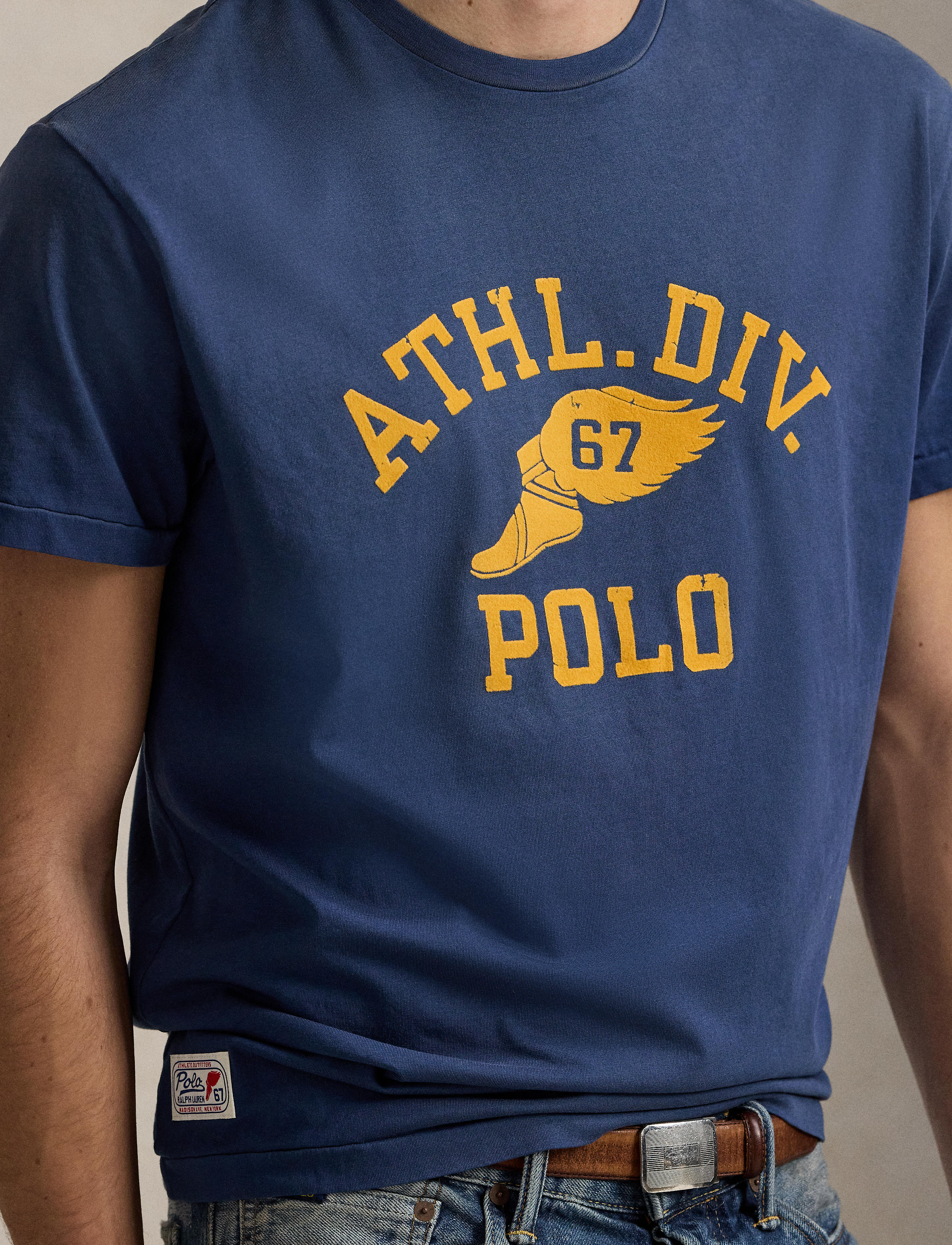 Men's Polo Ralph Lauren Classic Fit Logo Jersey T-Shirt Rustic Navy