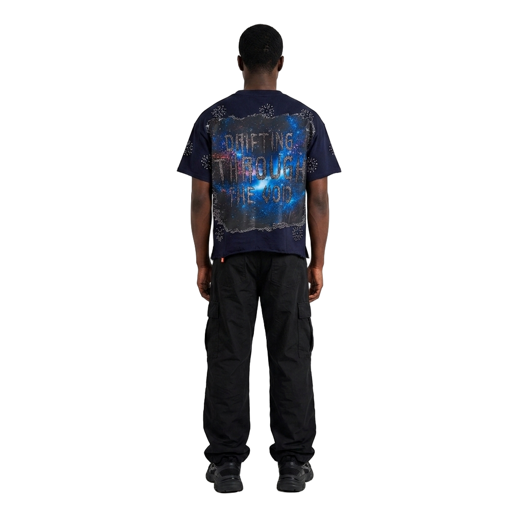 Men's TWO MILL TWENTY Skull in Headphones T-Shirt Navy