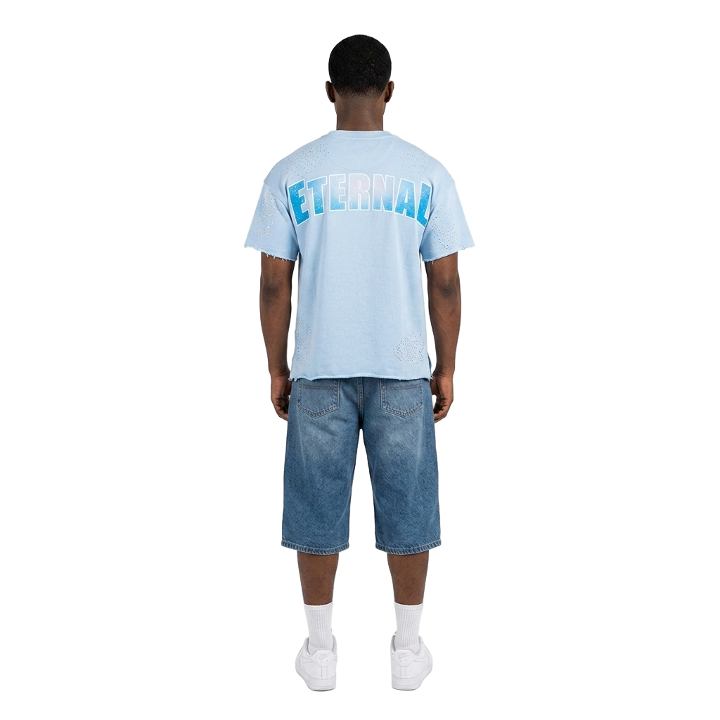 Men's TWO MILL TWENTY Built on Belief Crystal T-Shirt Light Blue
