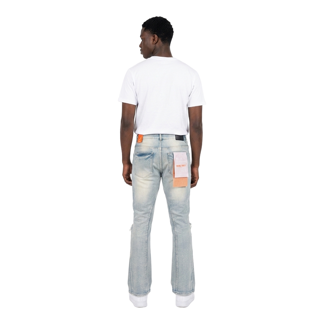 MAXWELL | Rip & Repair Bootcut Jeans in Vintage