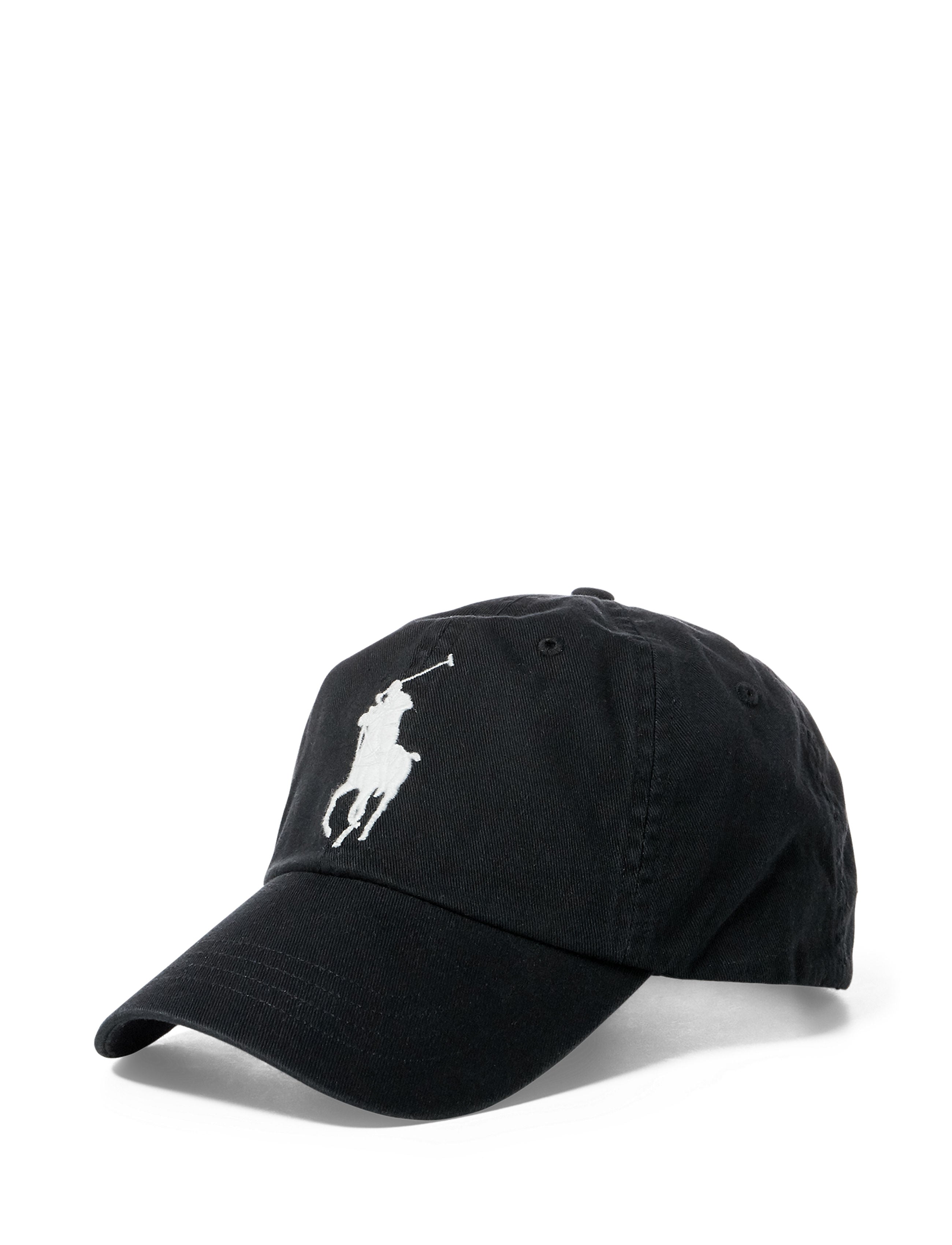 Men's Polo Ralph Lauren Big Pony Chino Ball Cap Black