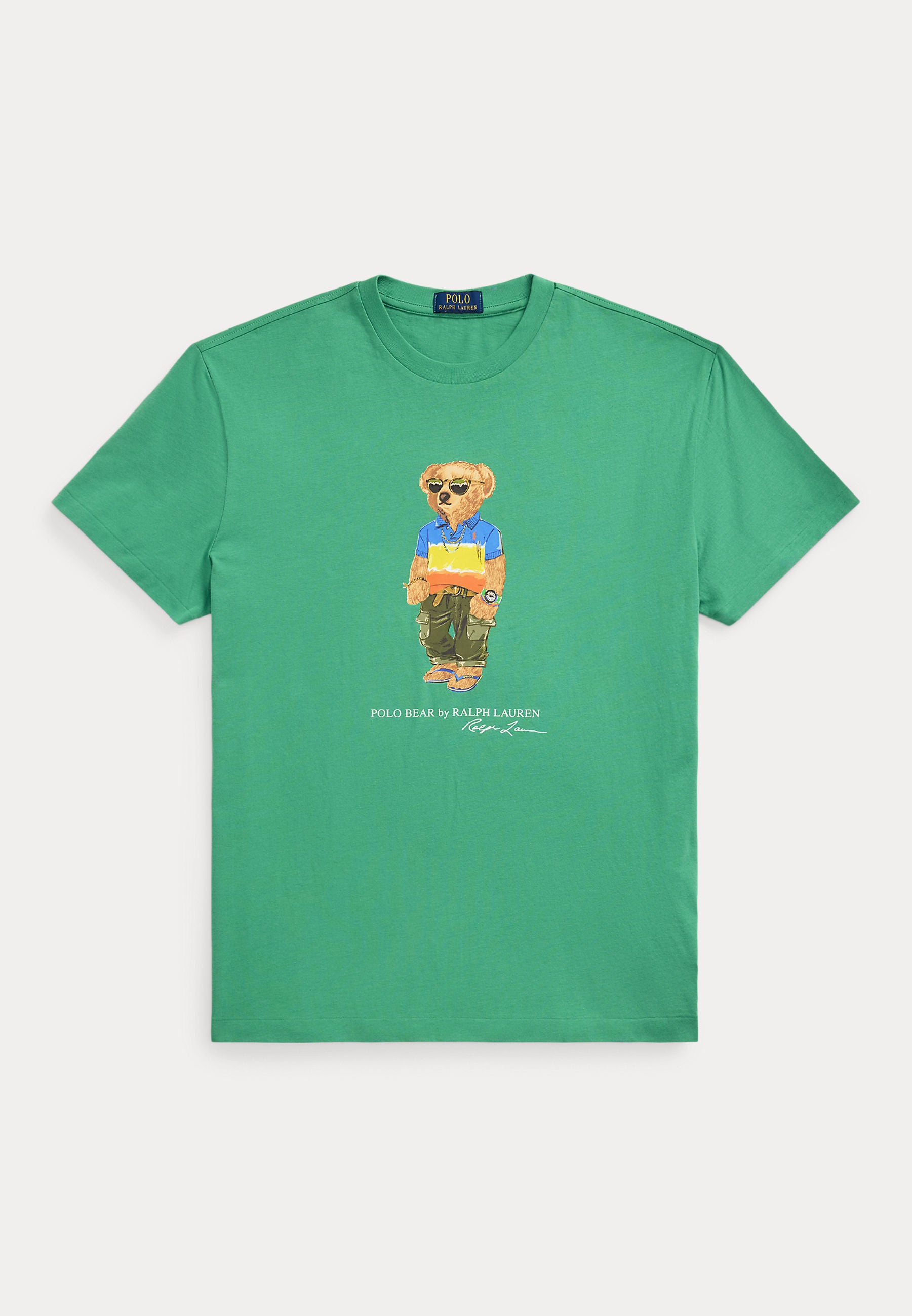 Men's Polo Ralph Lauren Classic Fit Polo Bear Jersey T-Shirt Raft Green